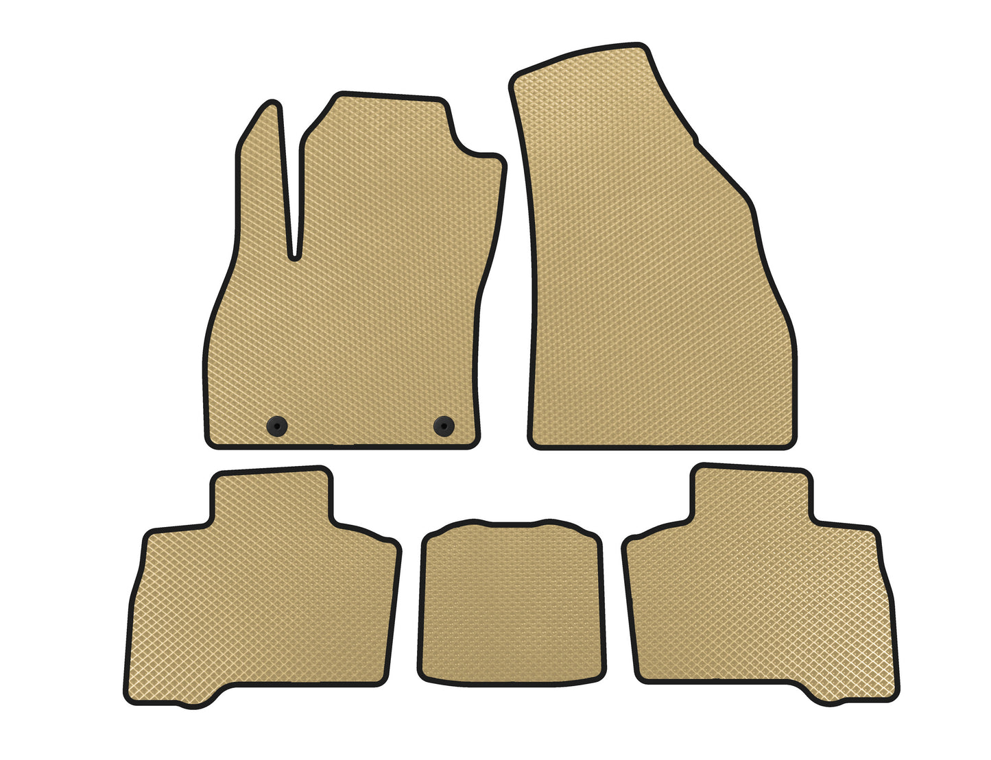EVA Floor Mats (for Qubo, 2016+, Beige) for Fiat Fiorino/Qubo 2008-2024 - image 1