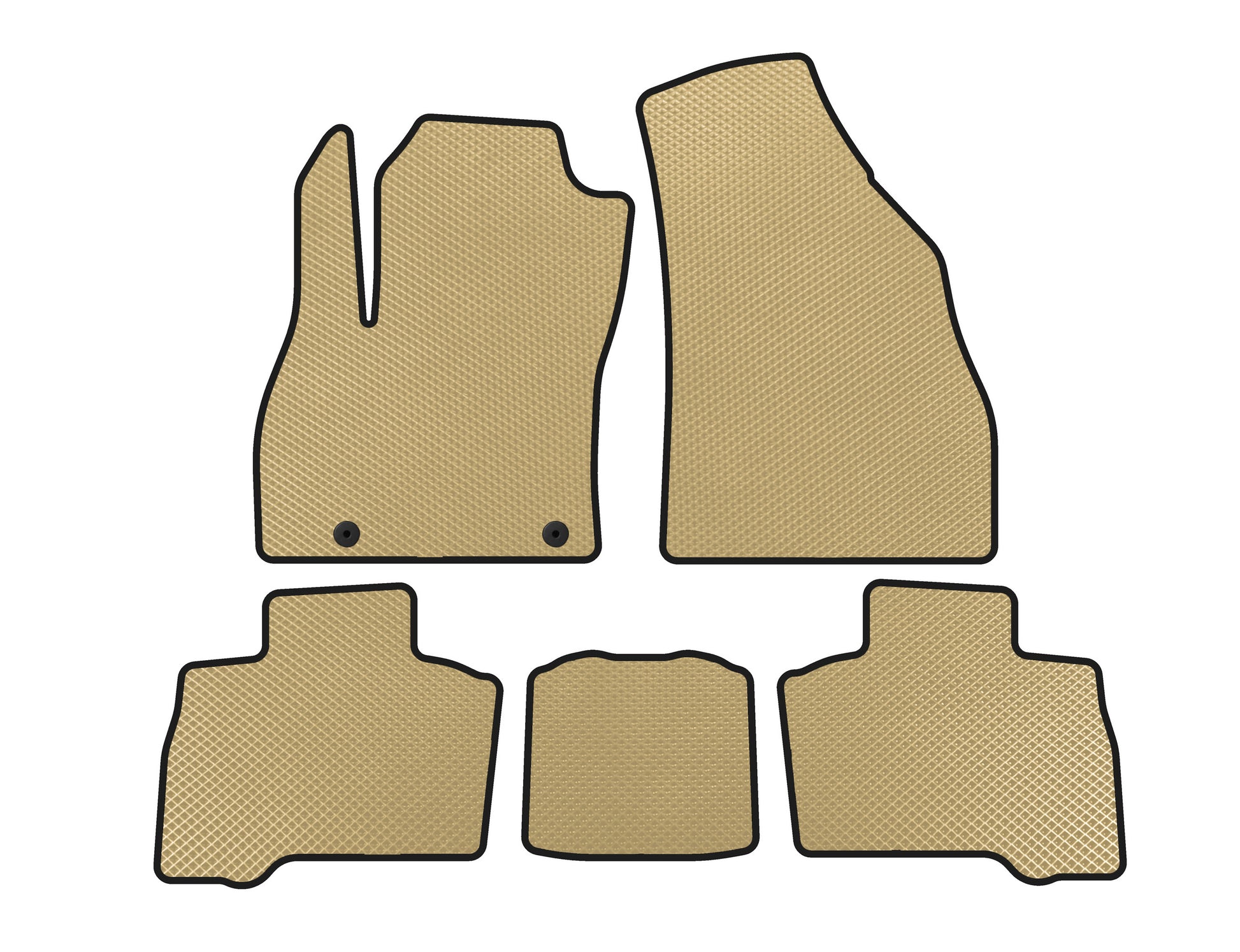 EVA Floor Mats (for Qubo, 2016+, Beige) for Fiat Fiorino/Qubo 2008-2024 - image 1