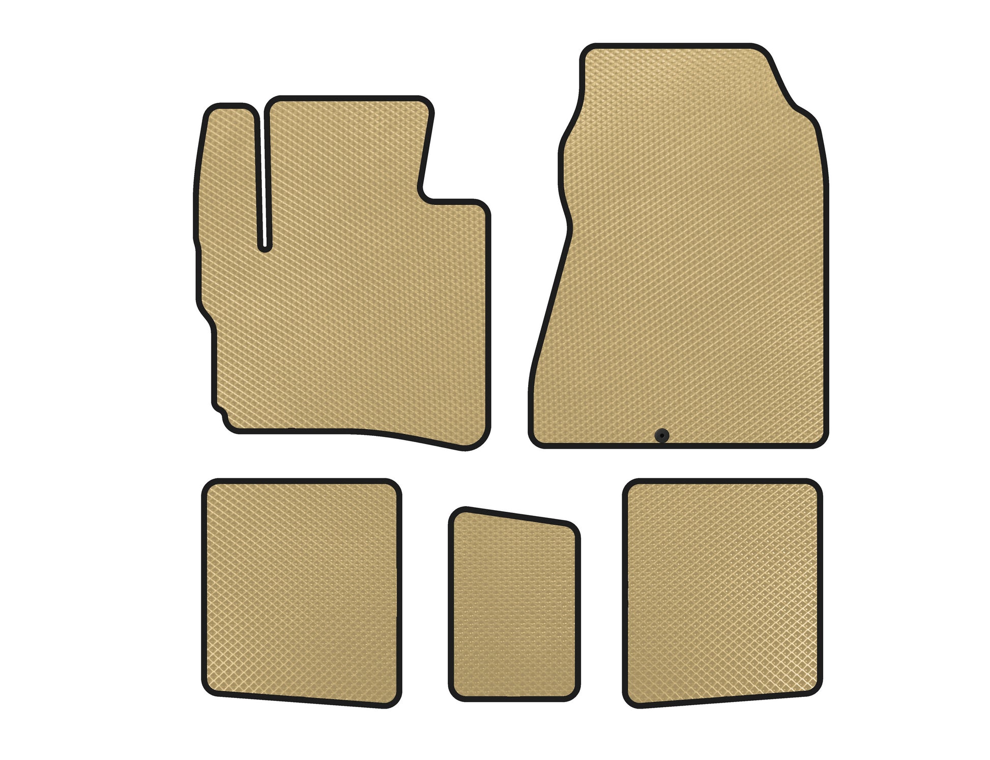 EVA Floor Mats (HB, Beige) for Toyota IQ 2008-2015 - image 1