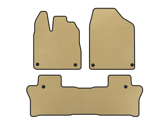 EVA Floor Mats (2 Rows, Beige) for Honda Pilot 2015-2022 - image 1