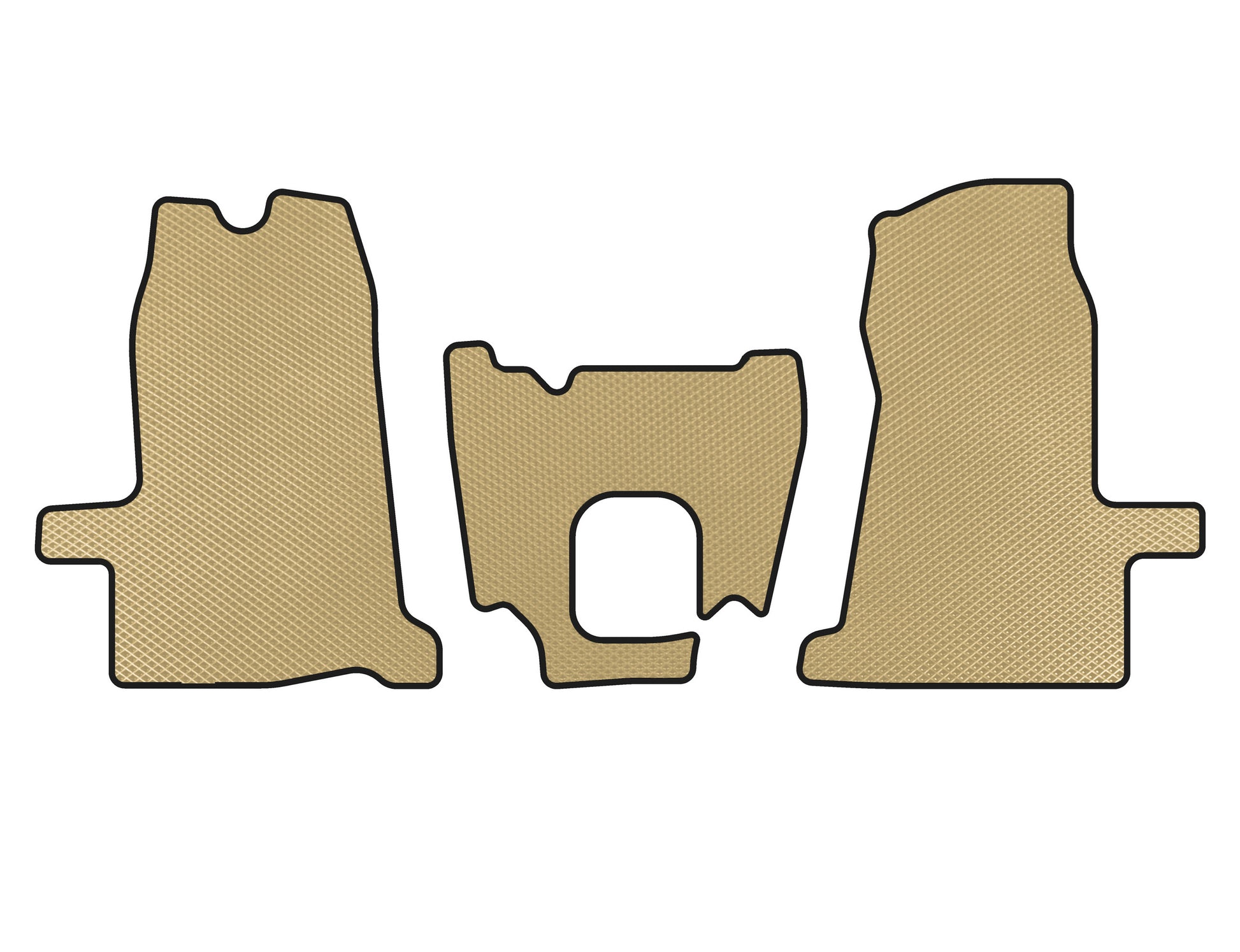 EVA mats (2000-2006, 1+1, manual transmission, Beige) for Ford Transit 2000-2014 - image 1