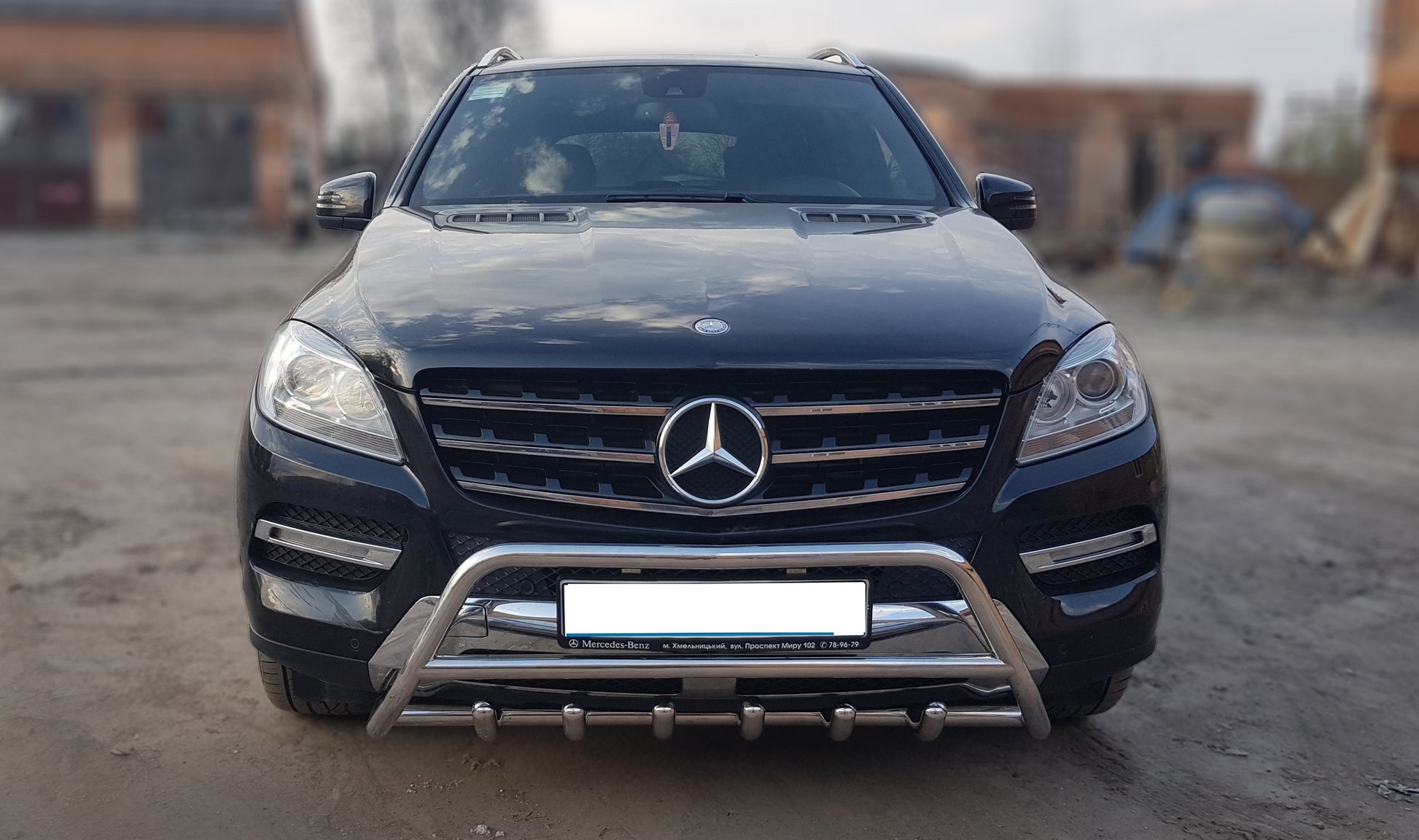 Bull Bar WT003 (Stainless Steel) for Mercedes GLE/ML сlass W166 2011-2018 - image 1