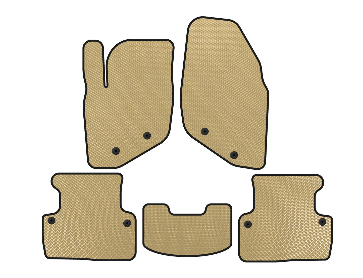 EVA Floor Mats (Beige) for Volvo V70 2000-2007 - image 1