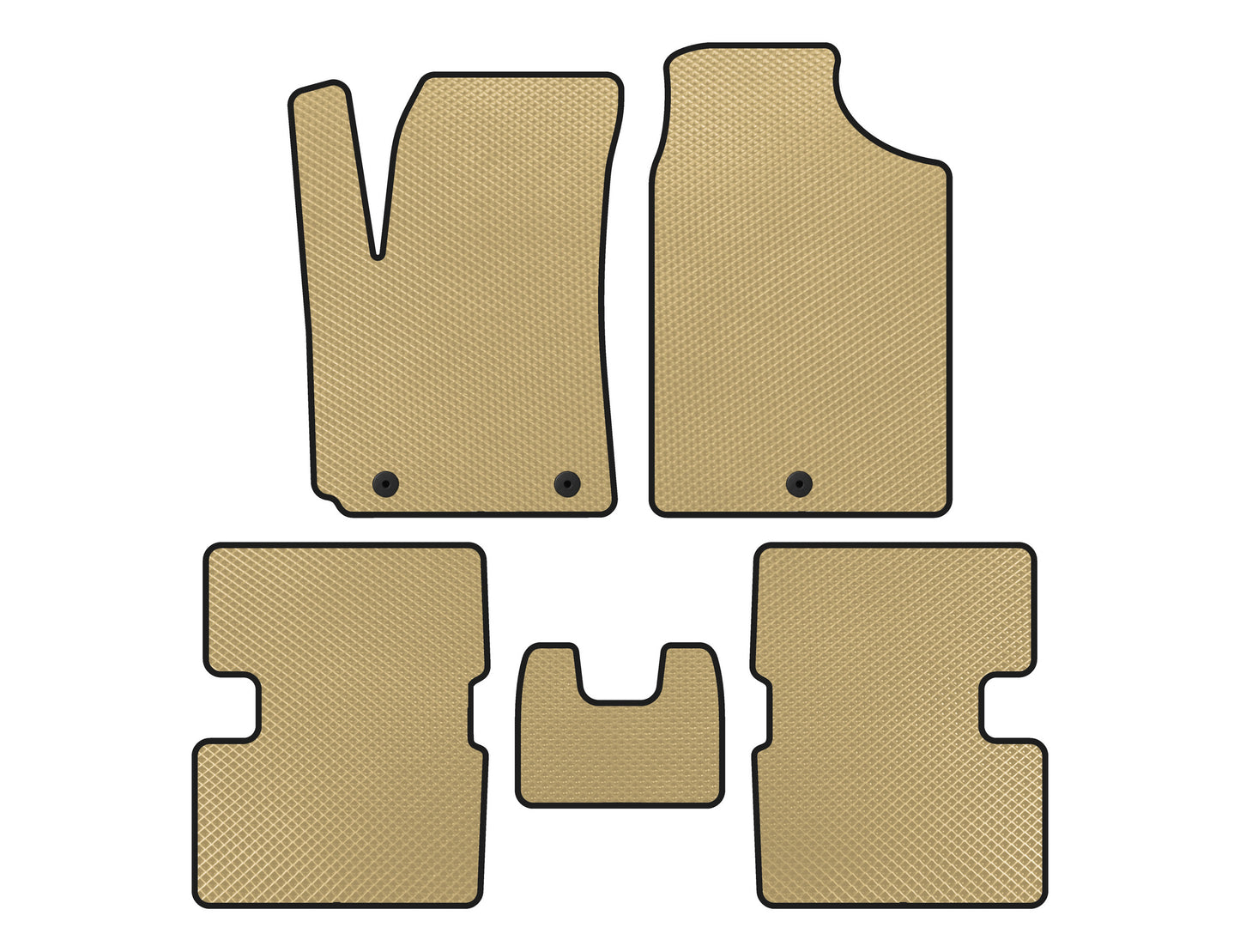 EVA Floor Mats (HB, Beige) for Kia Picanto 2016- - image 1