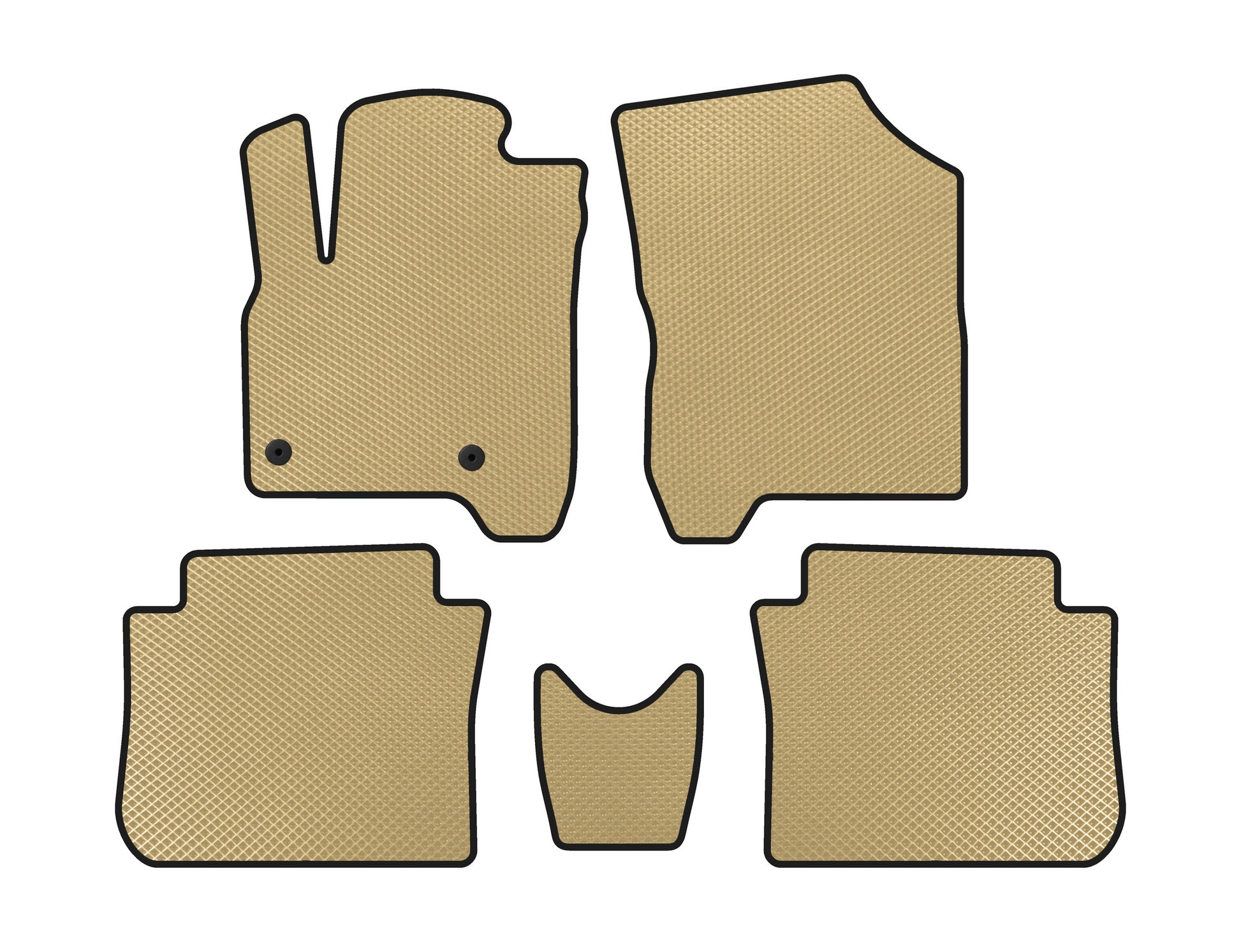 EVA Floor Mats (Beige) for Citroen C-3 Picasso 2010-2017 - image 1