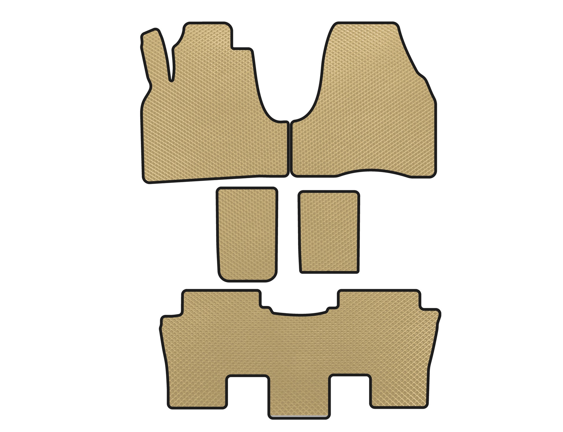 EVA Floor Mats (Beige) for Citroen C-8 2002-2014 - image 1