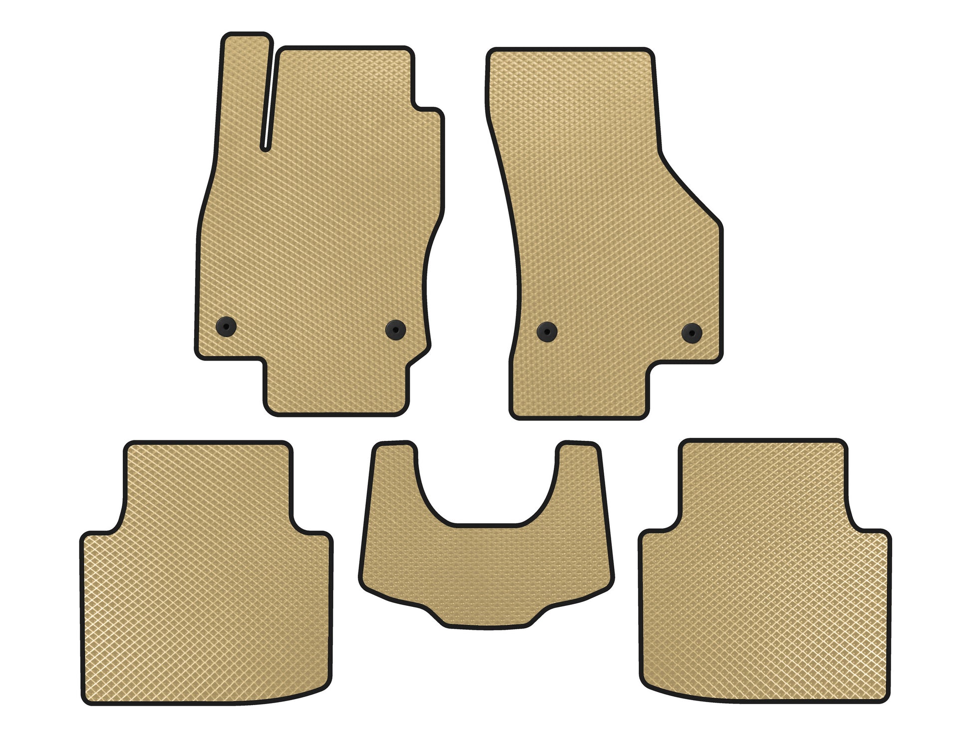 EVA Car Mats (with Paw, Beige) for Skoda Superb 2015-2024 - image 1