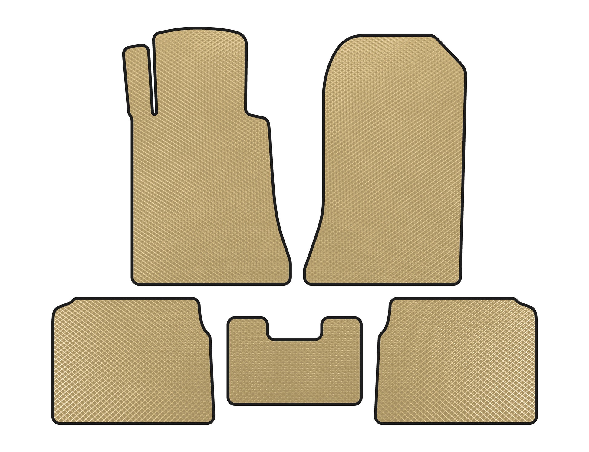 EVA Floor Mats (SD, Beige) for Mercedes E-сlass W124 1984-1997 - image 1