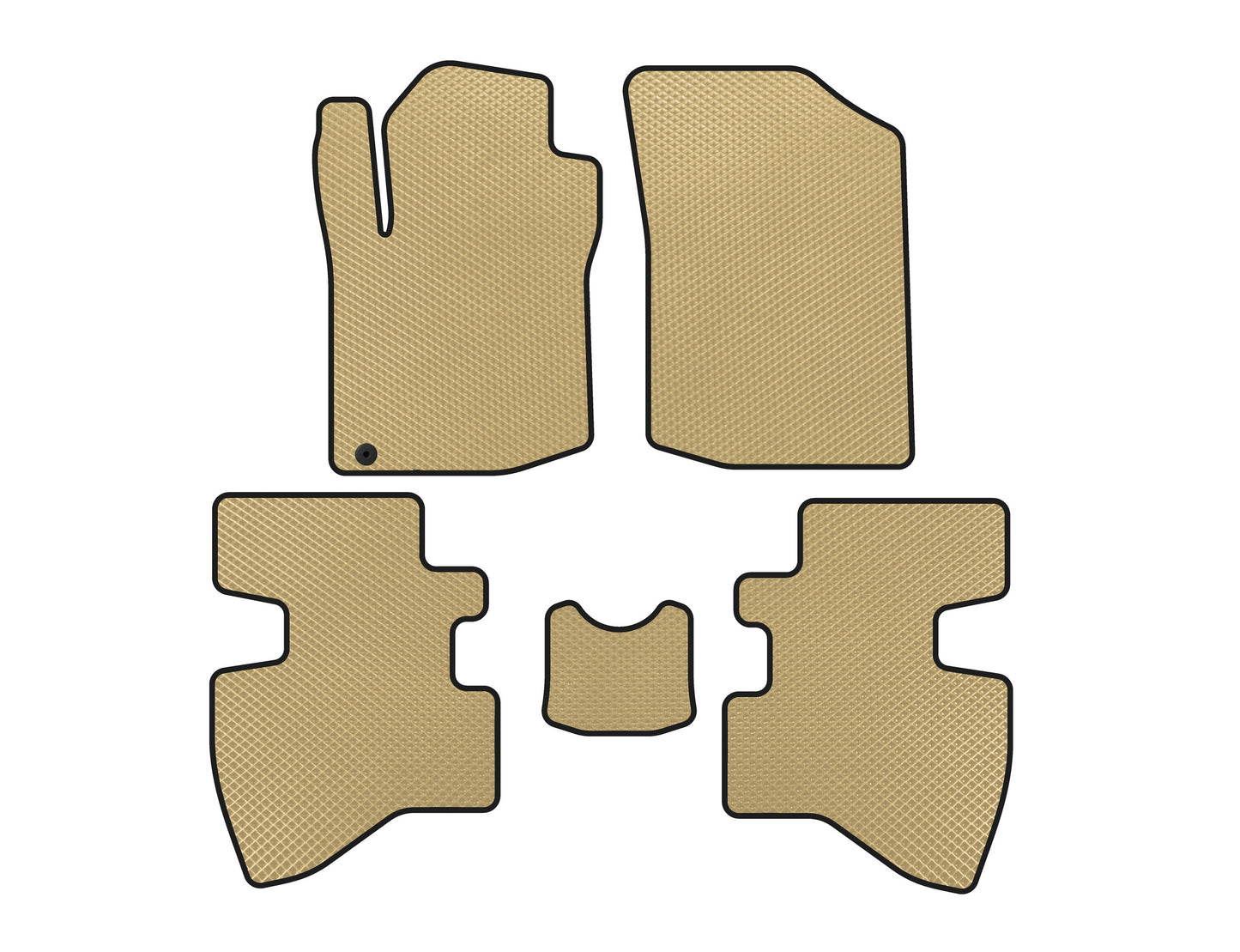 EVA Floor Mats (2007-2009, HB, 3-Door, Beige) for Toyota Aygo 2007-2014 - image 1