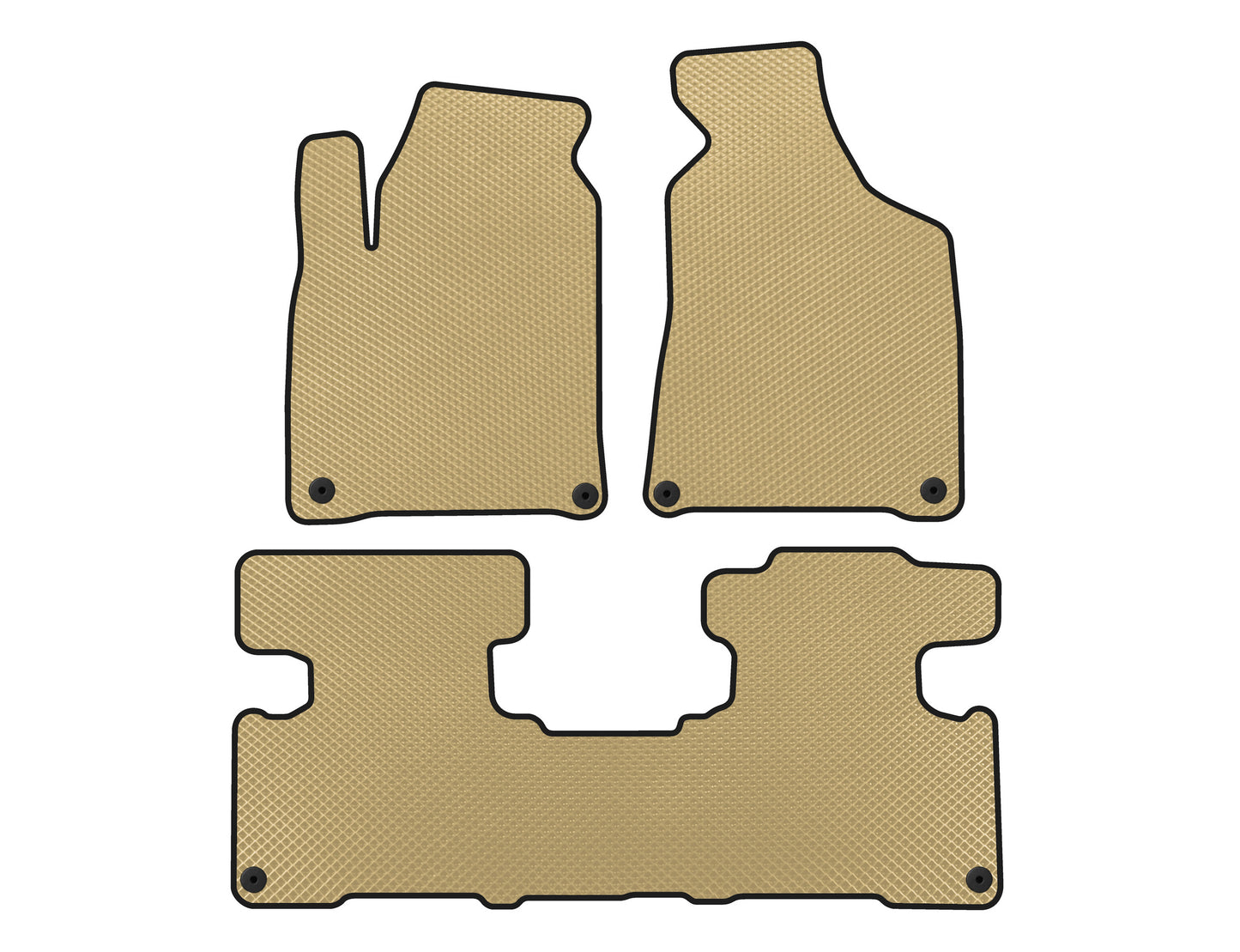 EVA Floor Mats (2010-2016, Beige) for SsangYong Korando 2010-2019 - image 1