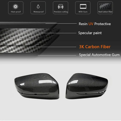 Mirror Covers M-Look Carbon V1 for BMW 5 Series G30/G31 2017-2023 - image 5