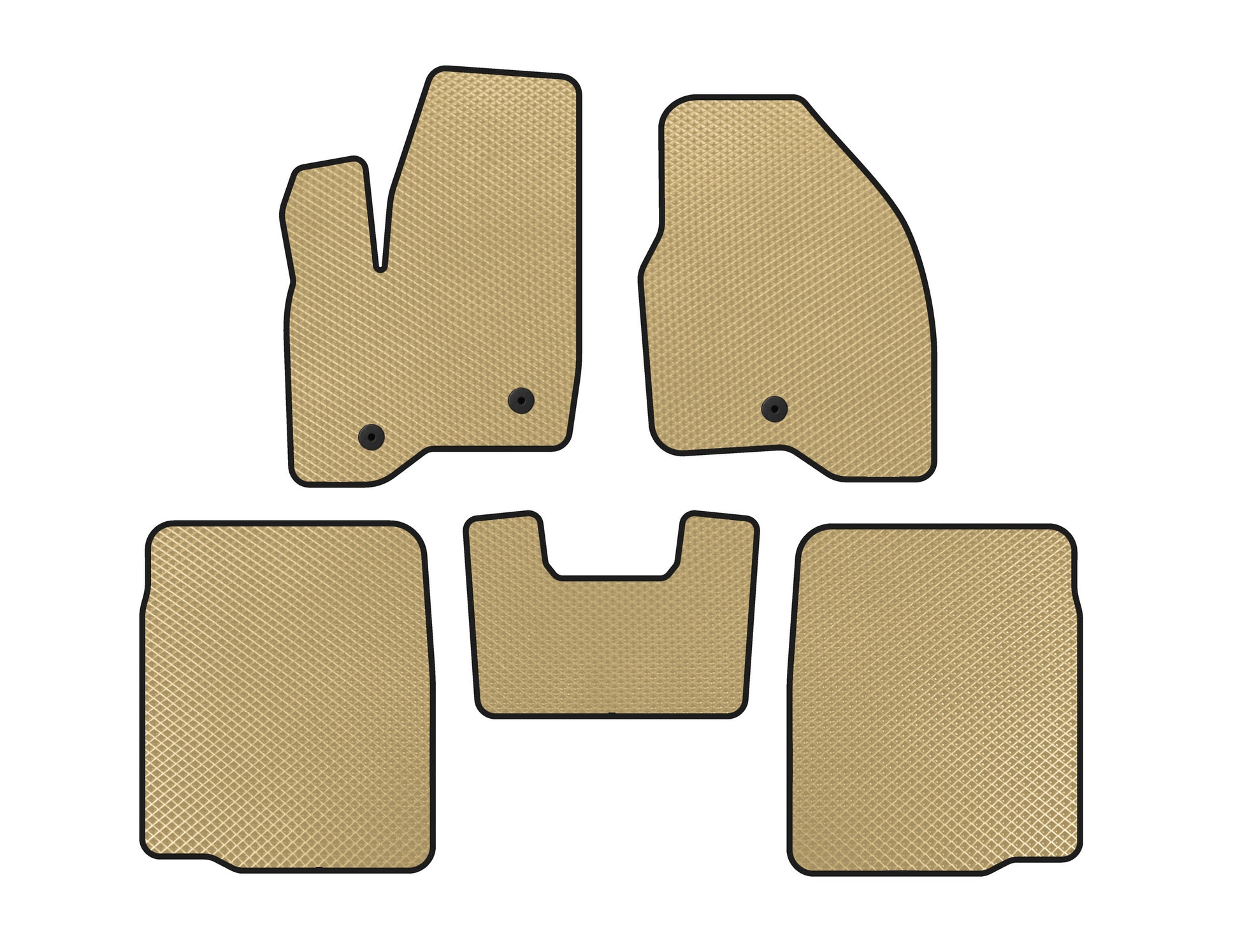 EVA Floor Mats (2 Rows, 2011-2015, Beige) for Ford Explorer 2011-2019 - image 1