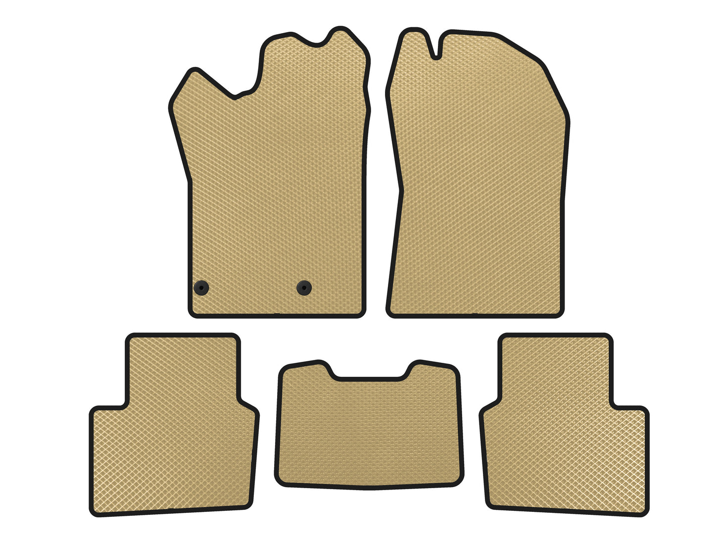 EVA Floor Mats (Hybrid, Beige) for Nissan Qashqai 2021- - image 1