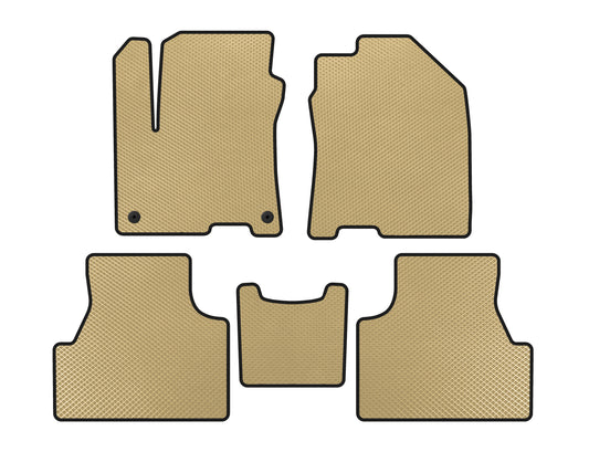EVA Floor Mats (2019-2020, Electric, Beige) for Hyundai Encino EV 2019- - image 1