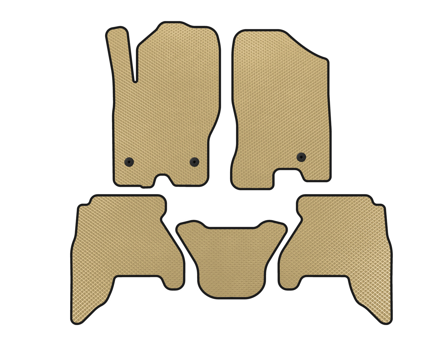 EVA Floor Mats (2 Rows, Beige) for Nissan Pathfinder R51 2005-2014 - image 1