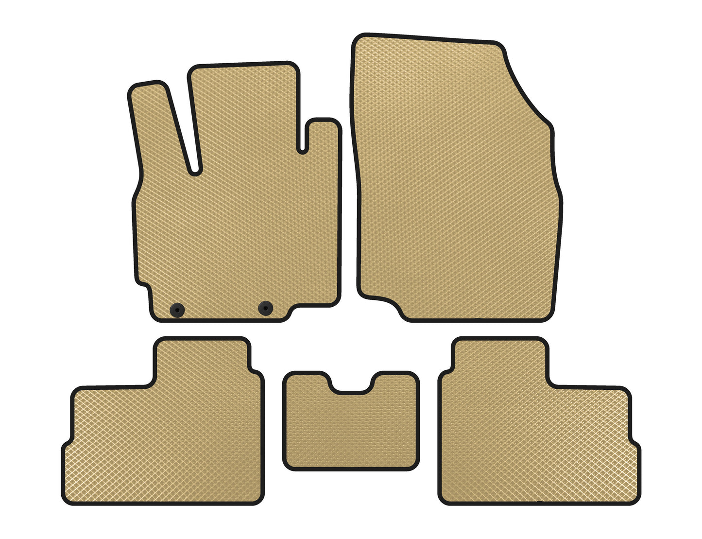 EVA Floor Mats (for Space Star, 2012-2016, HB, Beige) for Mitsubishi Space Star/Mirage 2012- - image 1