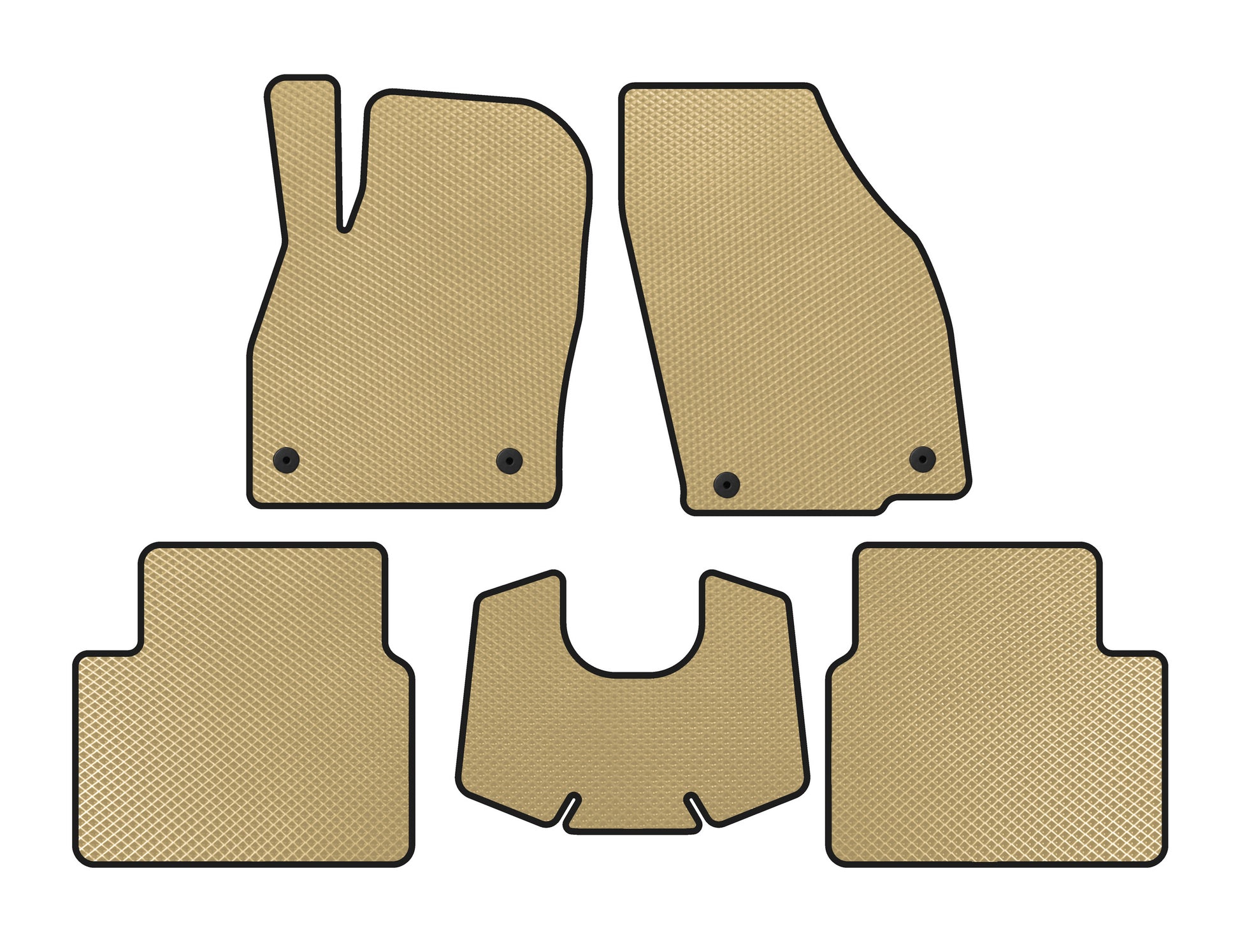 EVA Floor Mats (Automatic, Beige) for Skoda Kamiq 2019- - image 1