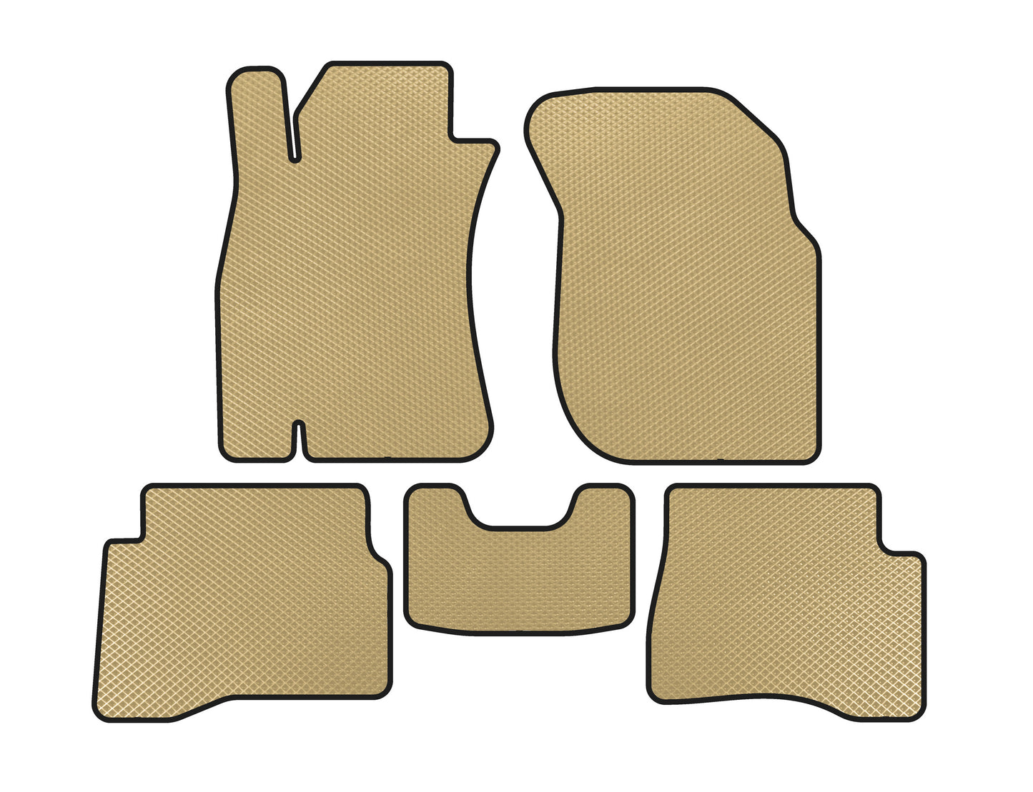 EVA Floor Mats (SD, Beige) for Nissan Almera N16 2000-2006 - image 1