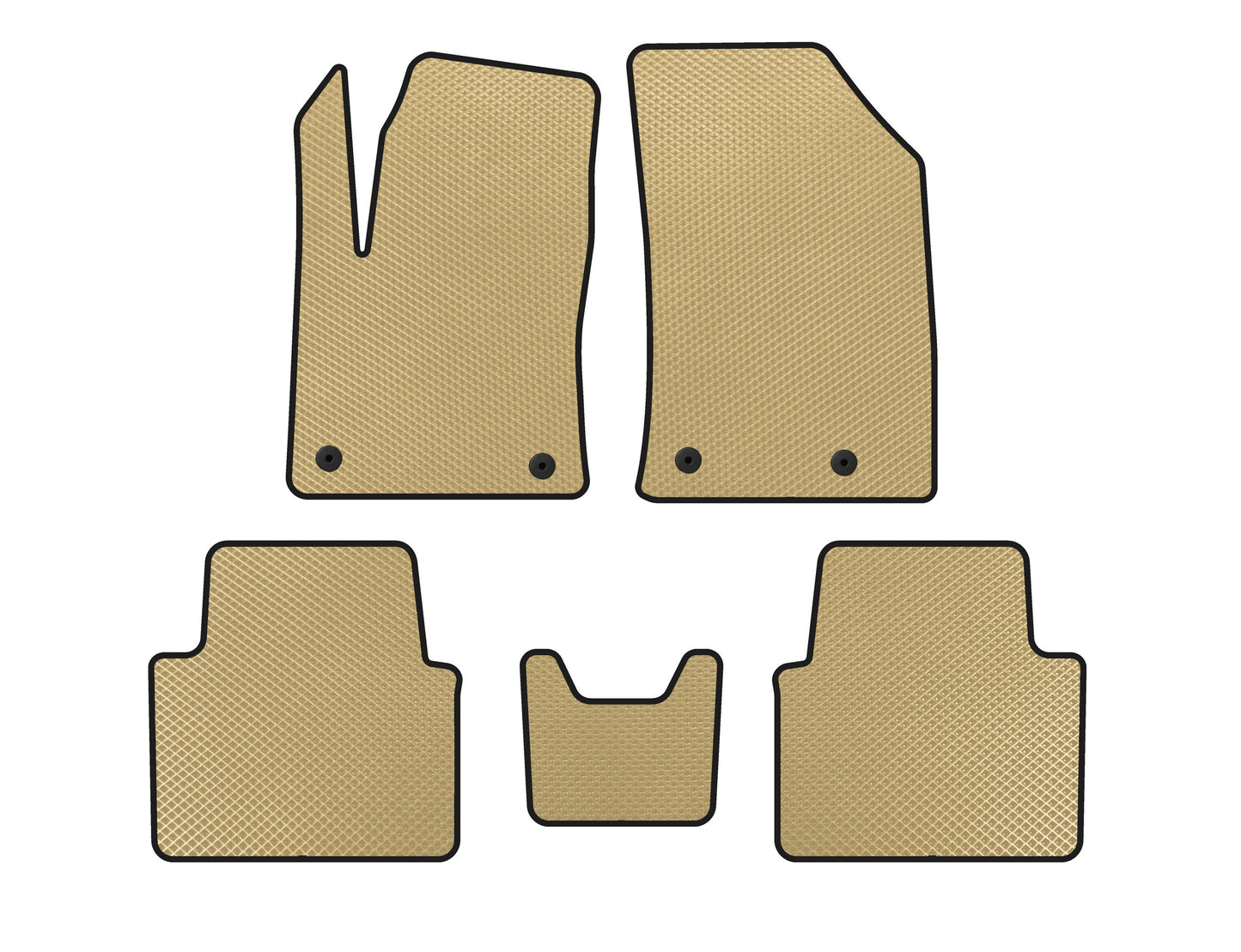 EVA Floor Mats (Beige) for Citroen C-3 Aircross 2017-2021 - image 1