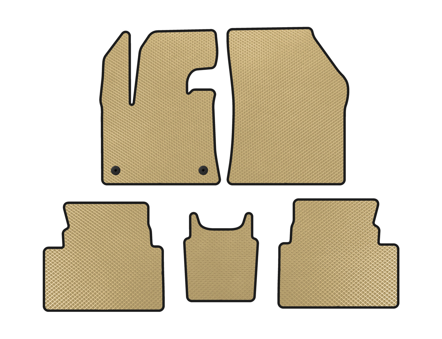 EVA Floor Mats (Floor-Mounted Accelerator, Beige) for Citroen C5 Aircross 2017- - image 1