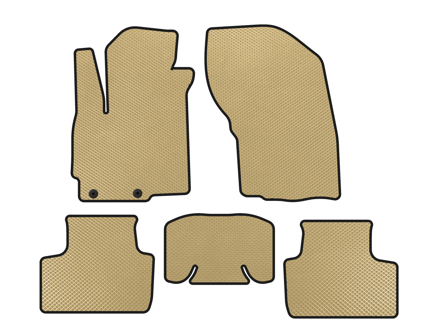 EVA Floor Mats (2019-2023, Beige) for Mitsubishi ASX 2010-2023 - image 1