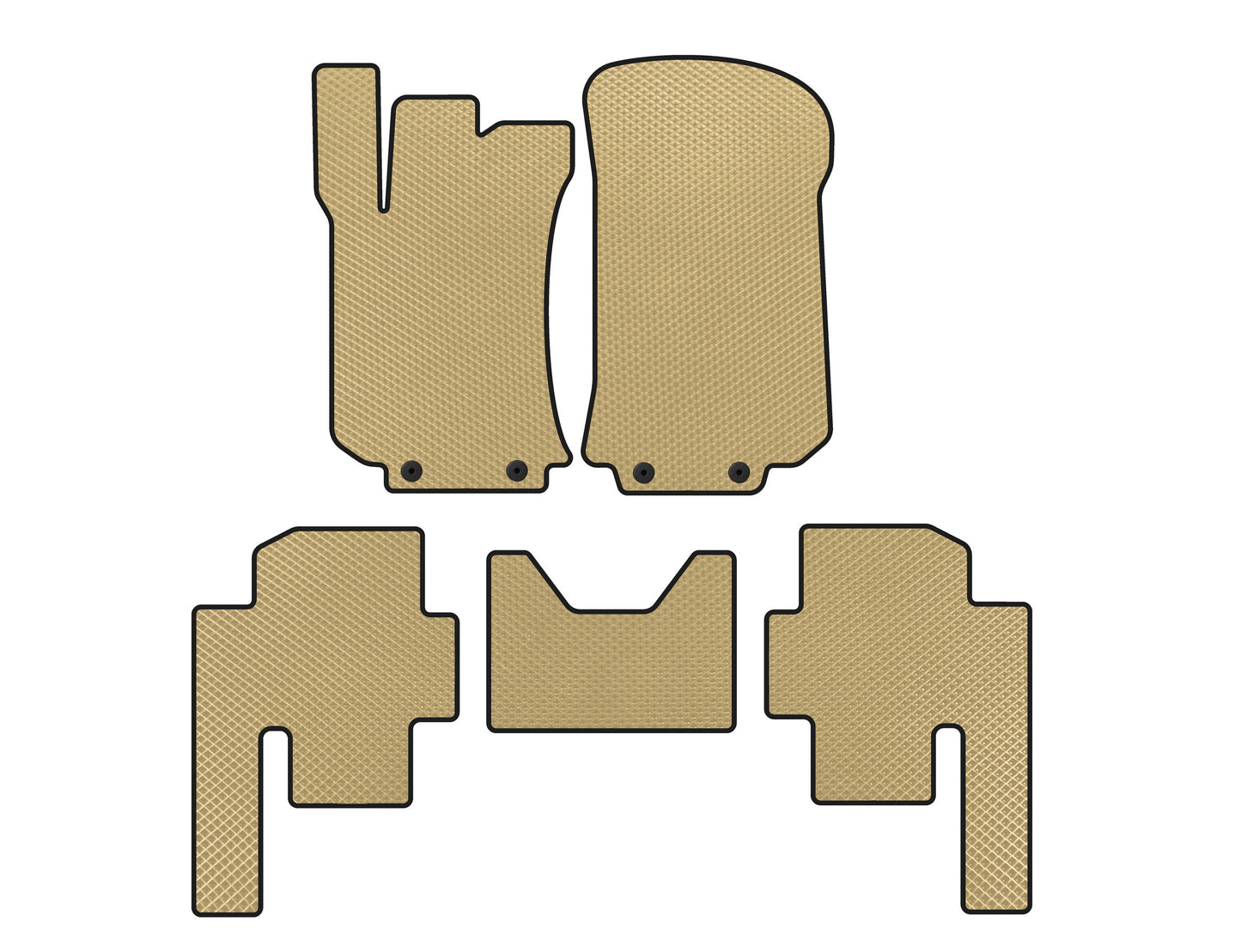 EVA Floor Mats (2 Rows, Beige) for Mercedes R-class W251 2005-2017 - image 1