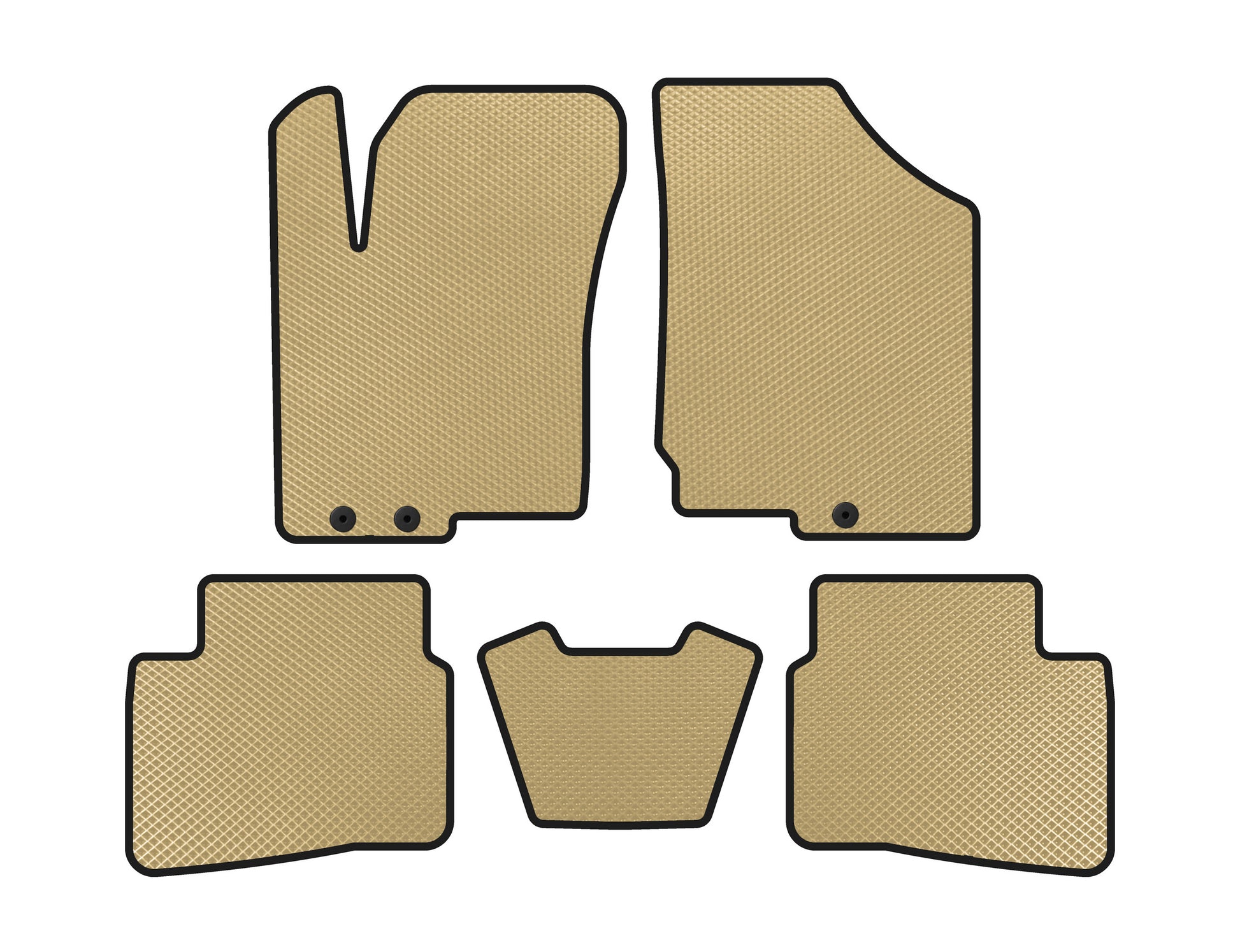 EVA Floor Mats (2008-2012, Beige) for Kia Forte 2008–2024 - image 1