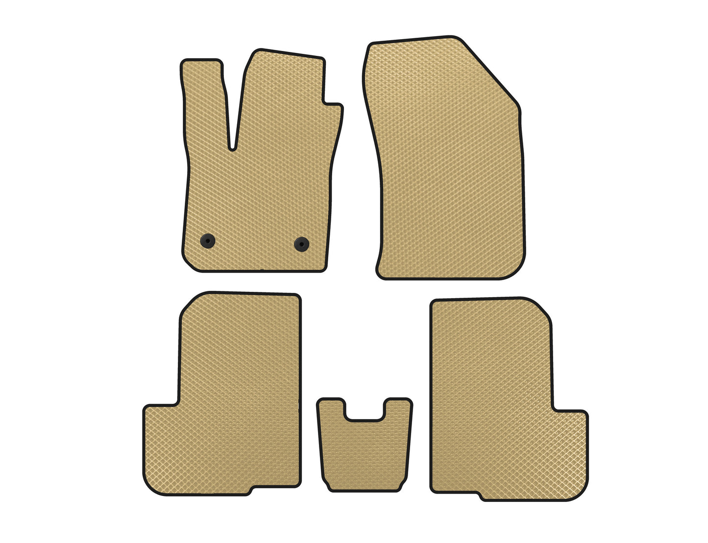 EVA Floor Mats (2 Rows, 7-Seater, Beige) for Dacia Lodgy 2012-2022 - image 1