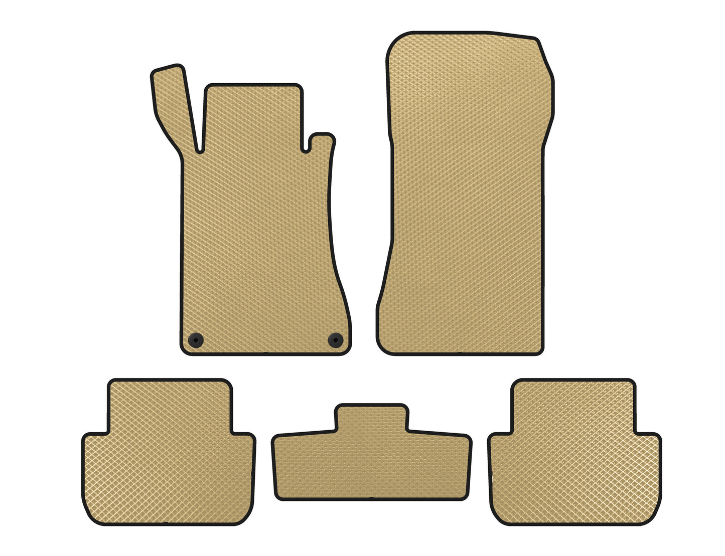 EVA Floor Mats (Coupe, Beige) for Mercedes CLK W209 2002-2010 - image 1
