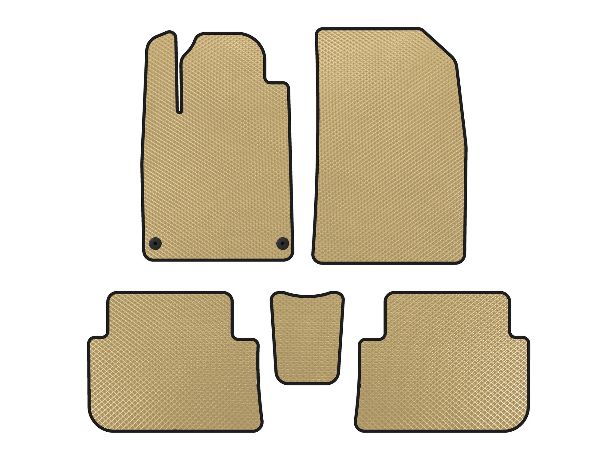 EVA Floor Mats (SD, Beige) for Peugeot 407 2004-2011 - image 1