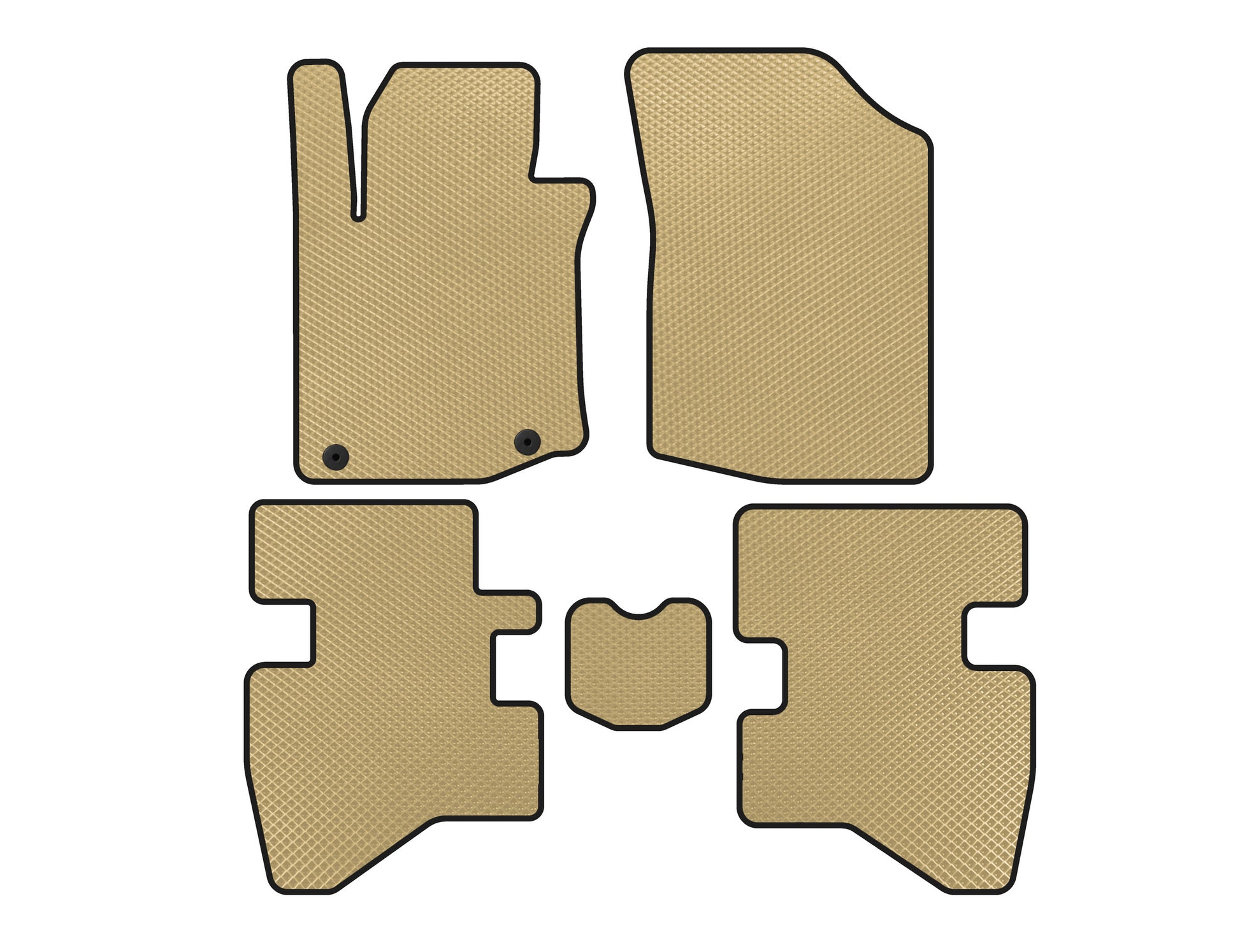 EVA Floor Mats (HB, Beige) for Citroen C-1 2005-2014 - image 1