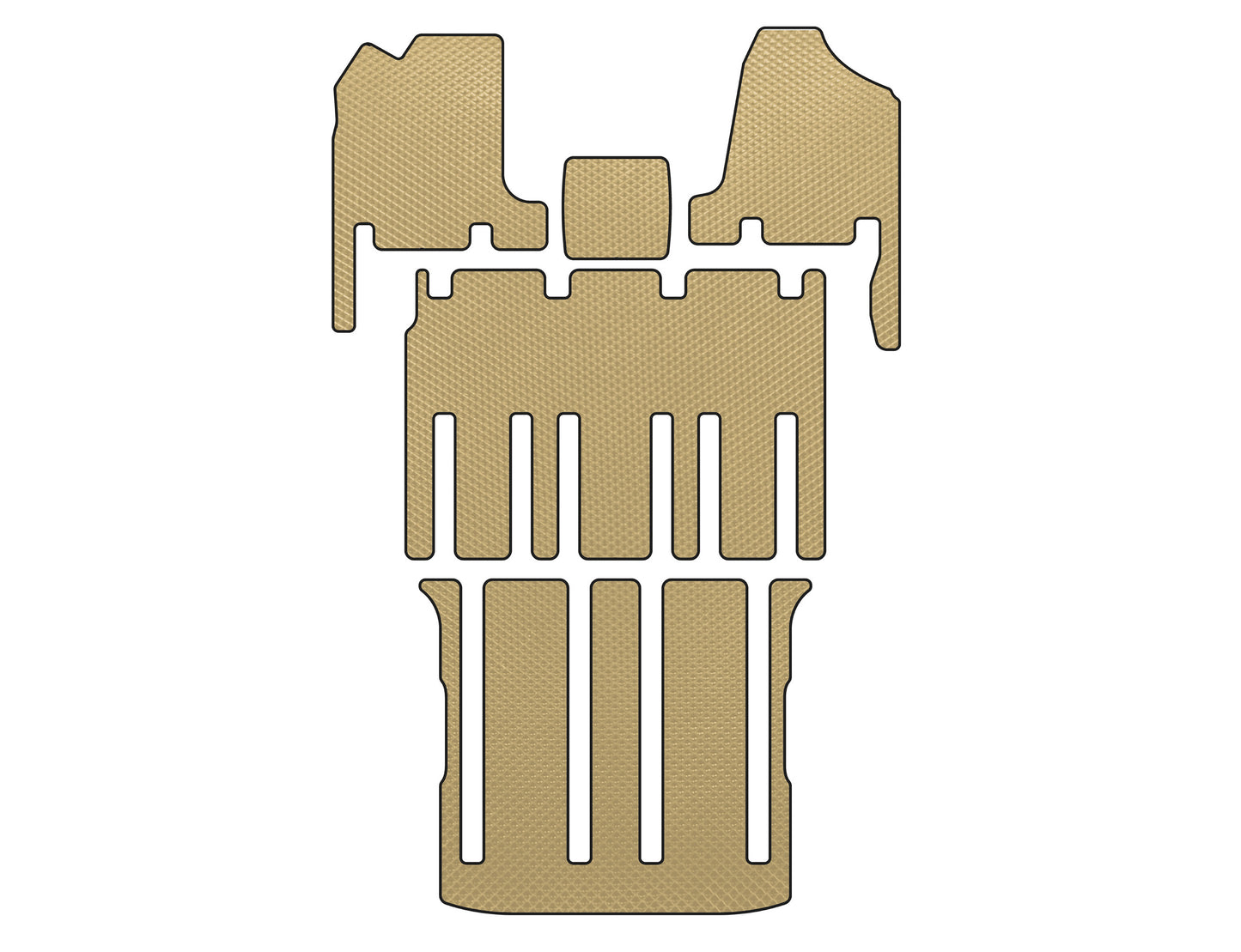 EVA Floor Mats (3 Rows, Beige) for Kia Carnival 2002-2013 - image 1