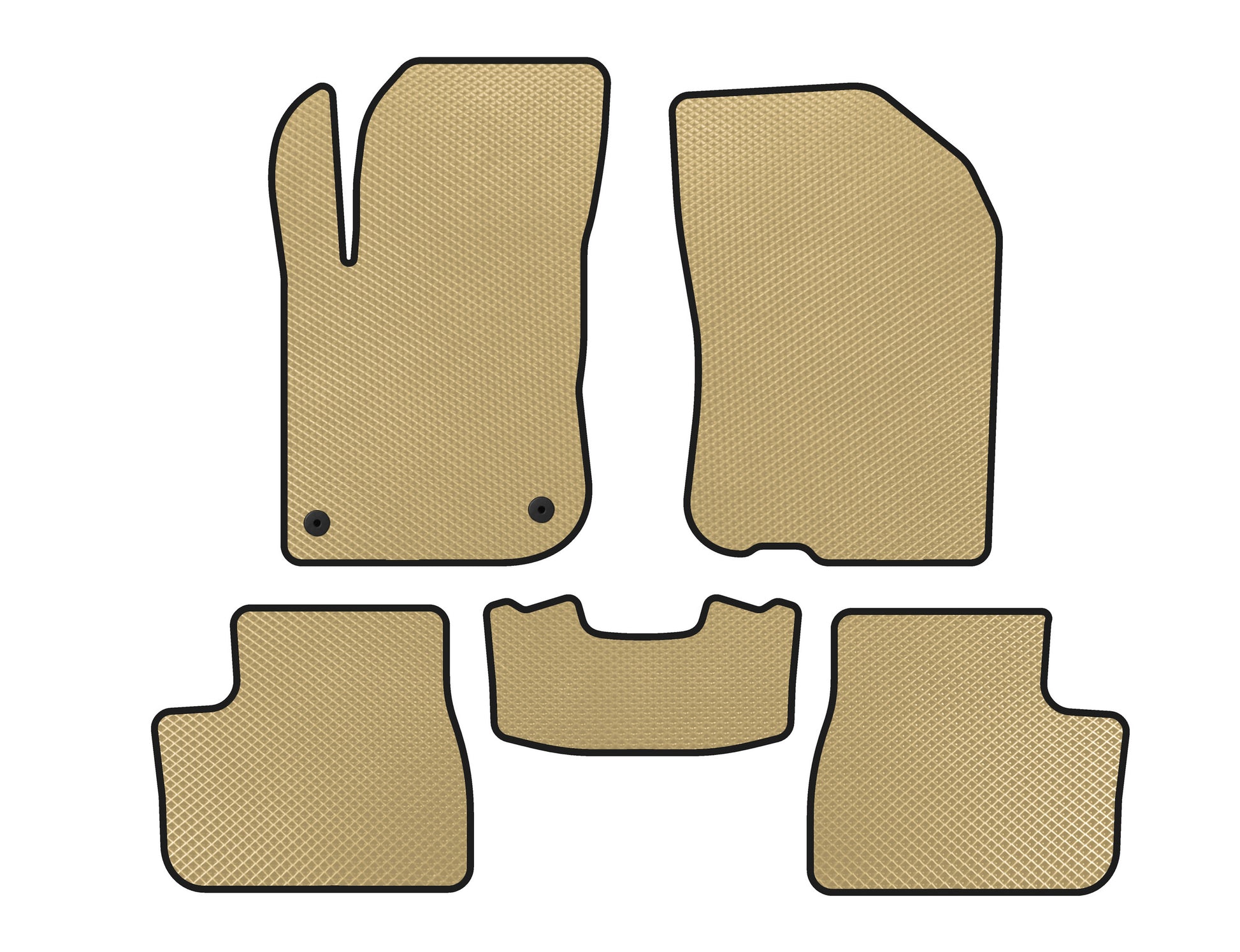 EVA Floor Mats (Beige) for Peugeot 208 2012-2019 - image 1