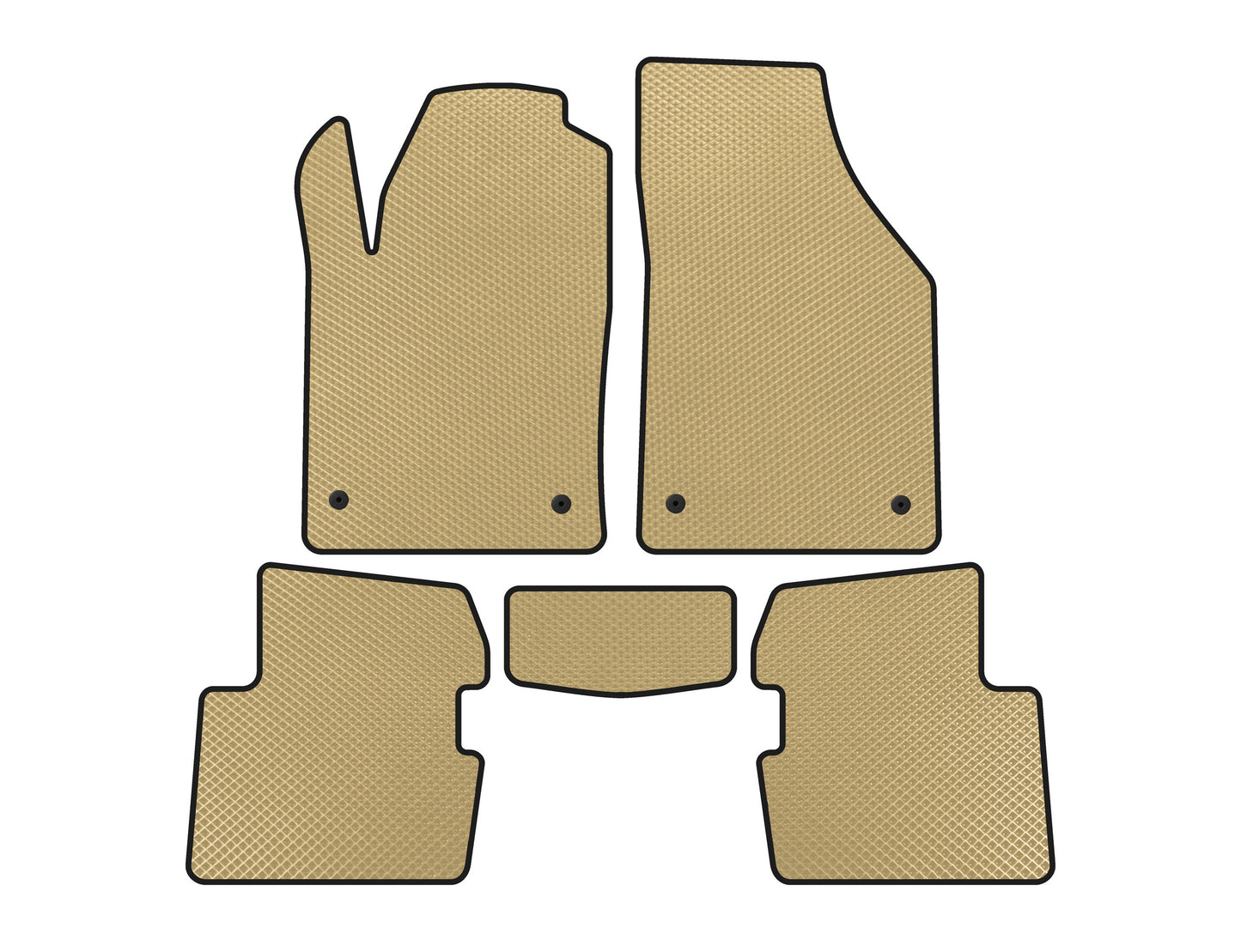EVA Floor Mats (SD, Beige) for Dodge Dart 2012-2017 - image 1