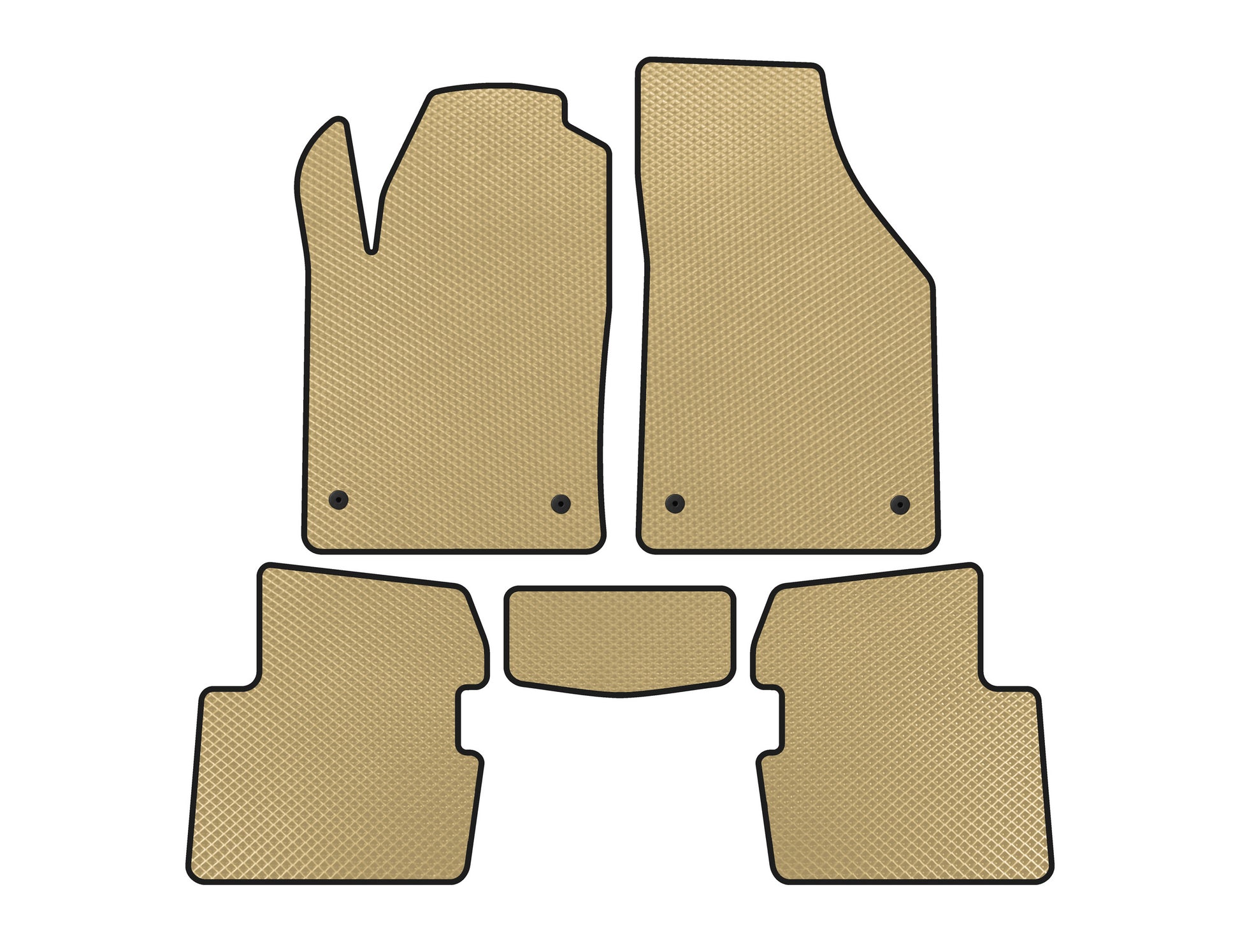 EVA Floor Mats (SD, Beige) for Dodge Dart 2012-2017 - image 1