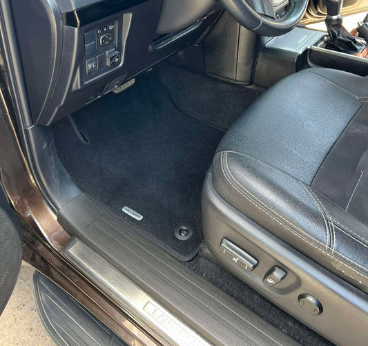 Textile Floor Mats Premium (black) 7-seater, 2009-2013 for Toyota Land Cruiser Prado 150 2009-2023 - image 1