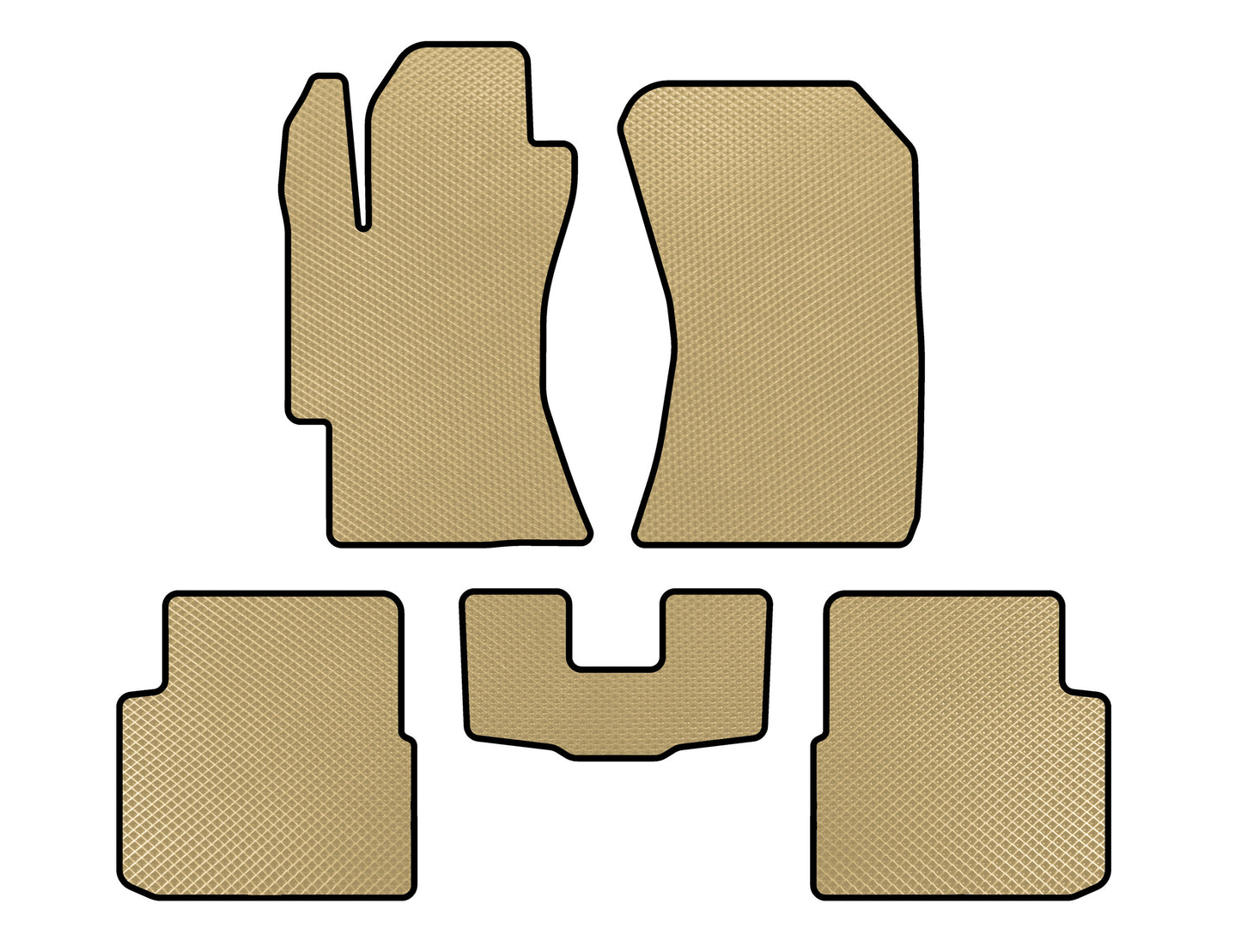 EVA Floor Mats (HB, Beige) for Subaru Impreza 2007-2011 - image 1