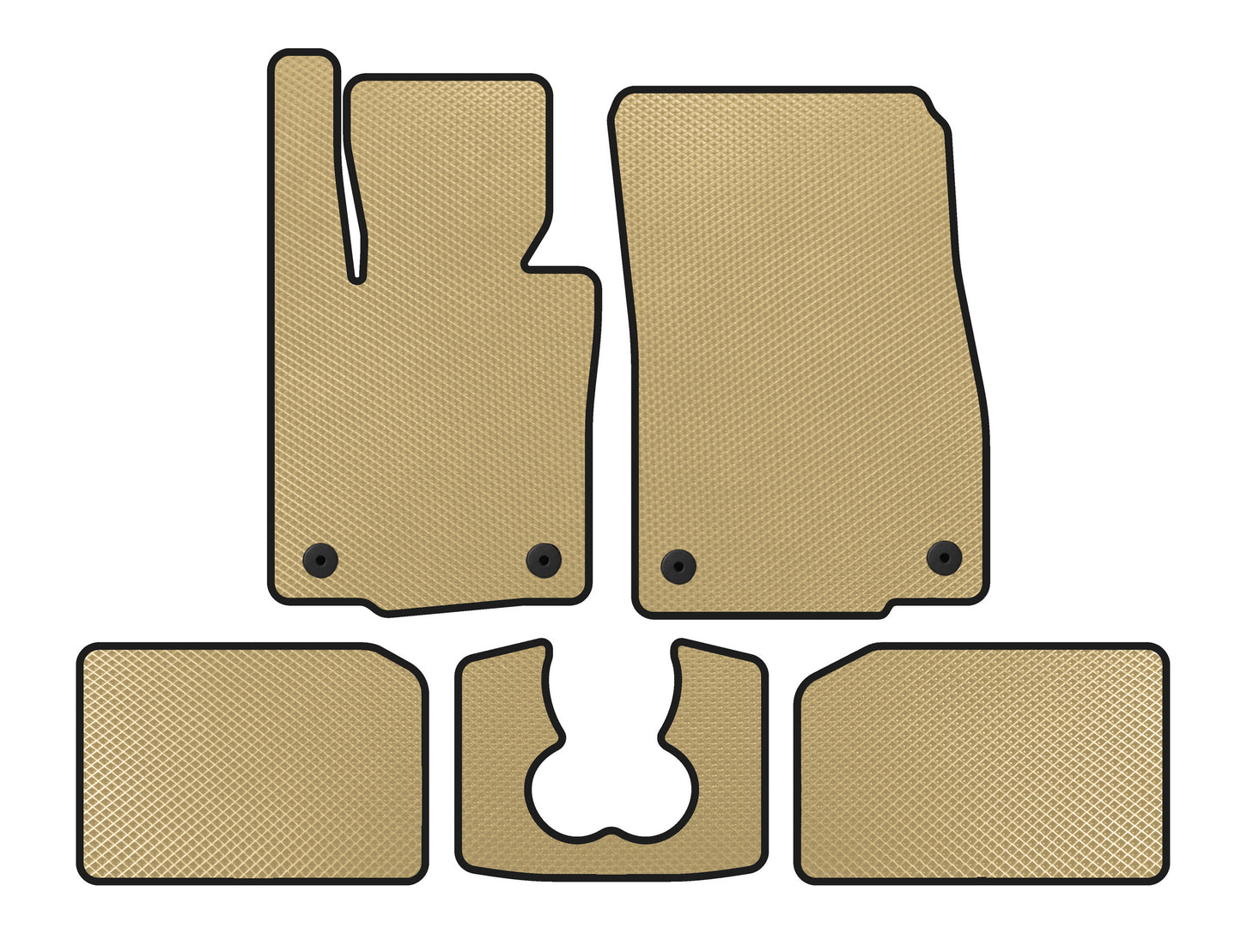 EVA Floor Mats (for S F55, 5-Door, Beige) for Mini Cooper F55/56/57 2014-2023 - image 1