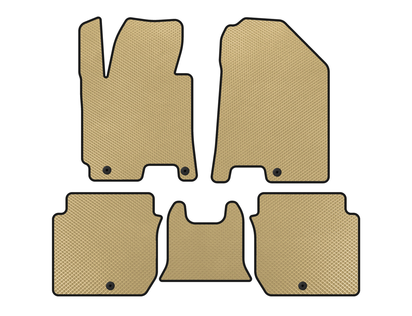 EVA Floor Mats (2016-2018, Beige) for Kia Forte 2008–2024 - image 1
