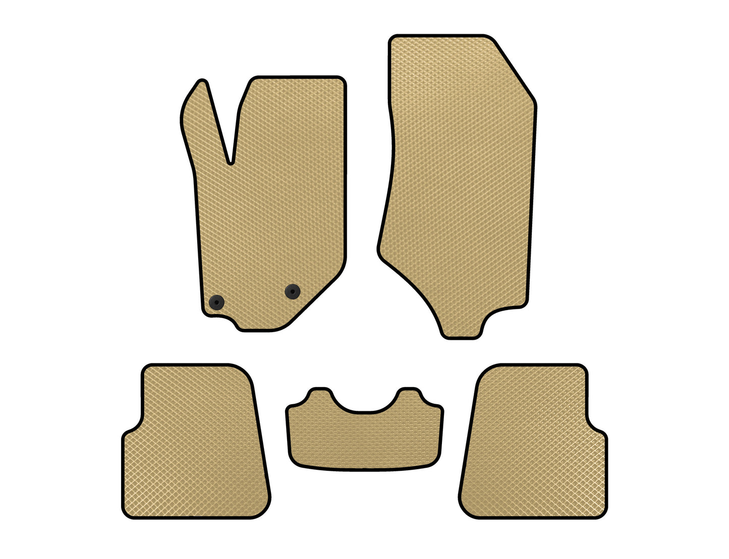 EVA Floor Mats (HB, 5-Door, Beige) for Opel Corsa F 2019- - image 1