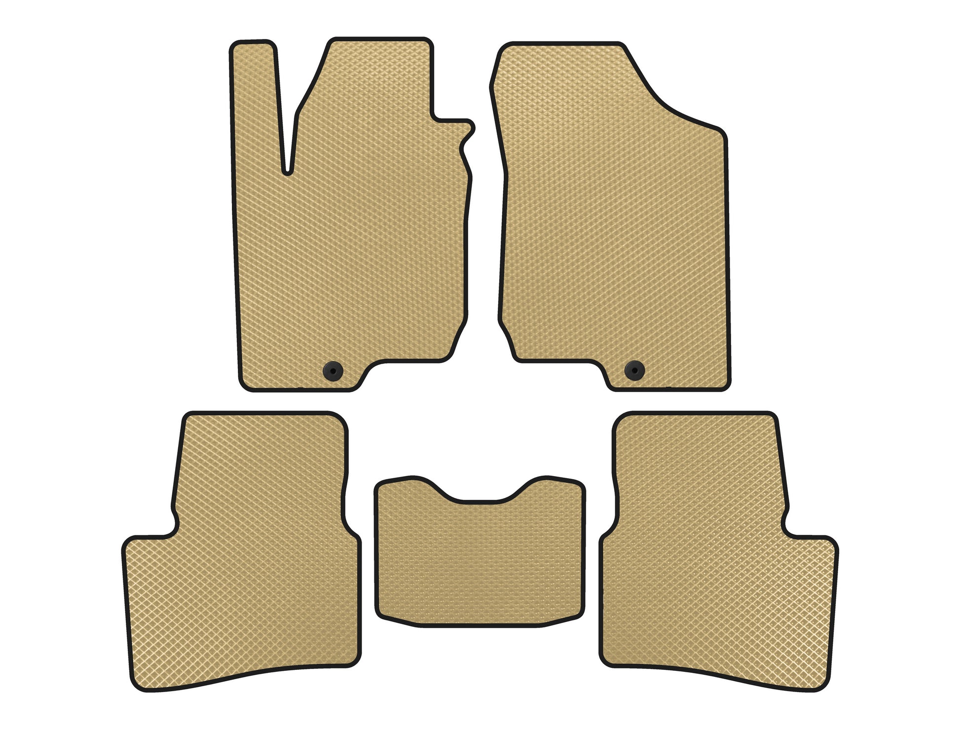 EVA Floor Mats (HB, 3-Door, Beige) for Kia Ceed 2007-2012 - image 1