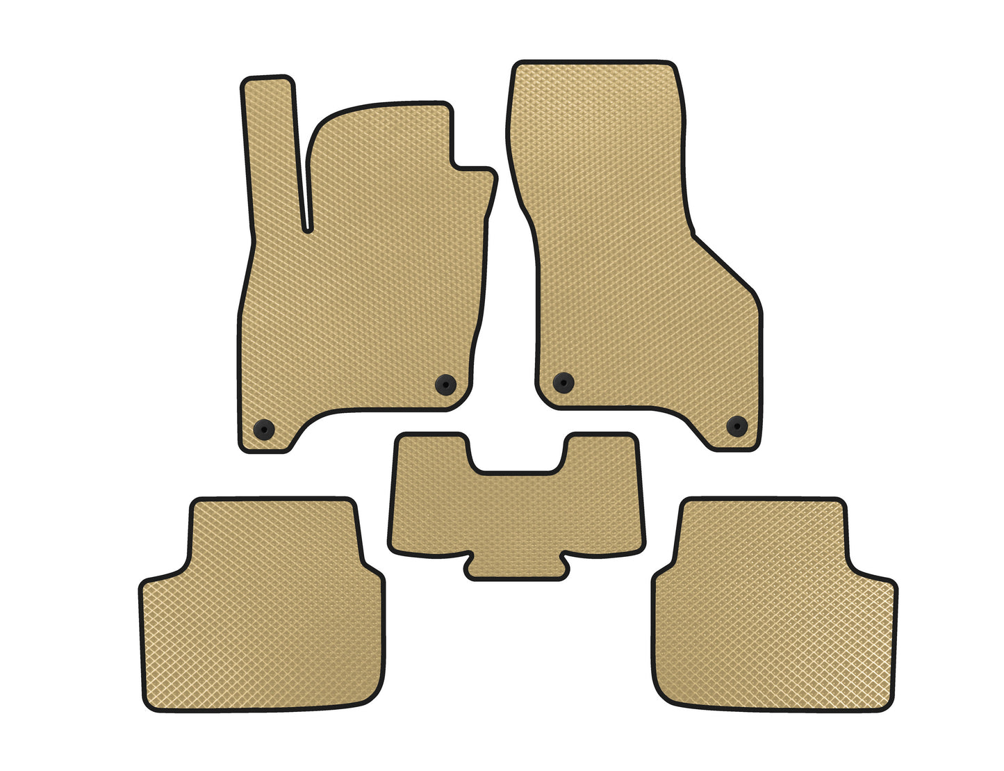 EVA Floor Mats (SD, Electric, Beige) for Volkswagen E-Bora 2019- - image 1