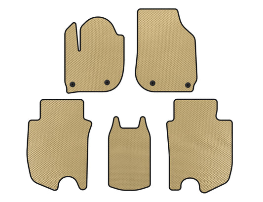 EVA Floor Mats (HB, Hybrid, Beige) for Honda FIT/Jazz 2014- - image 1