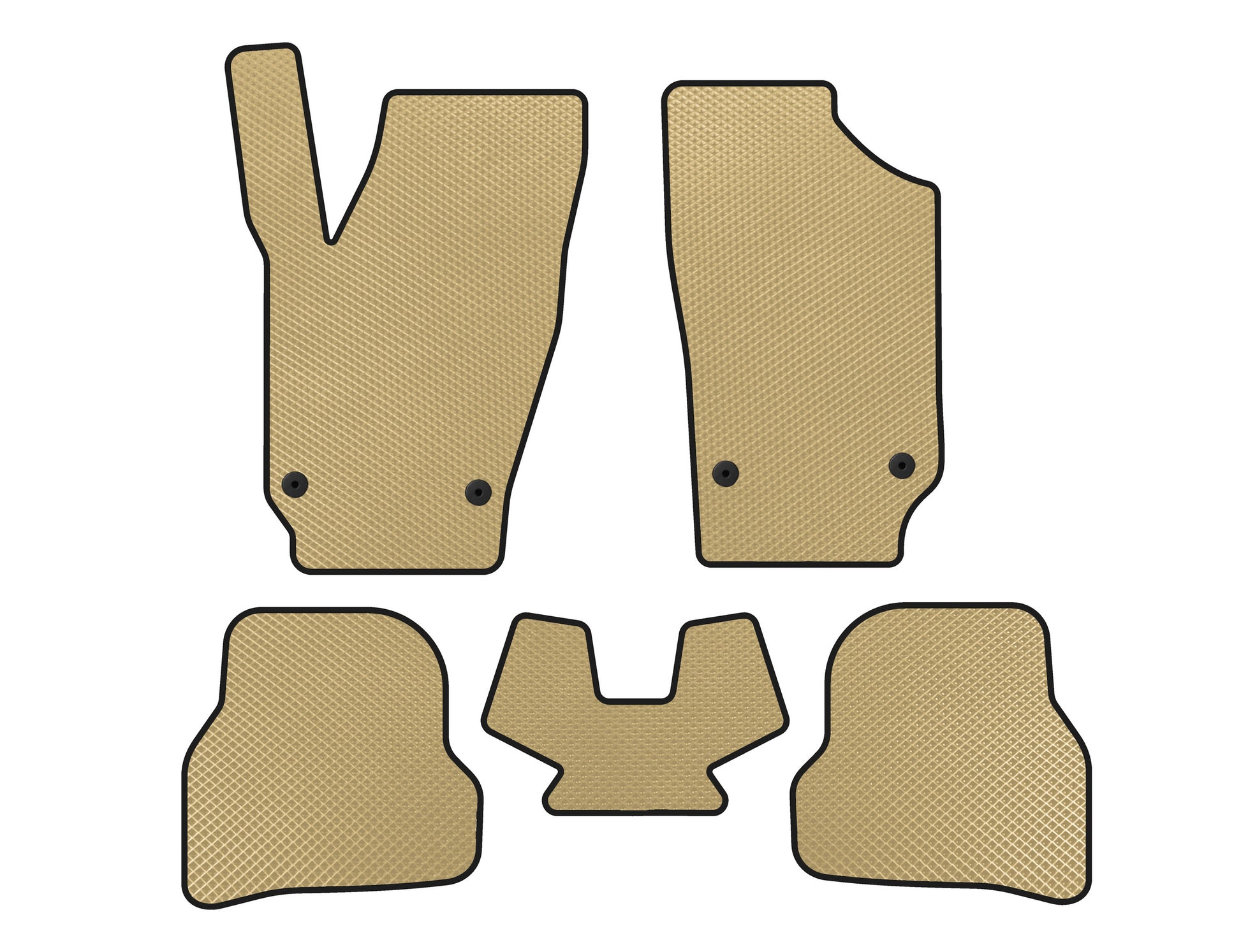 EVA Floor Mats (2010-2012, HB, 5-Door, Beige) for Seat Ibiza 2010-2017 - image 1