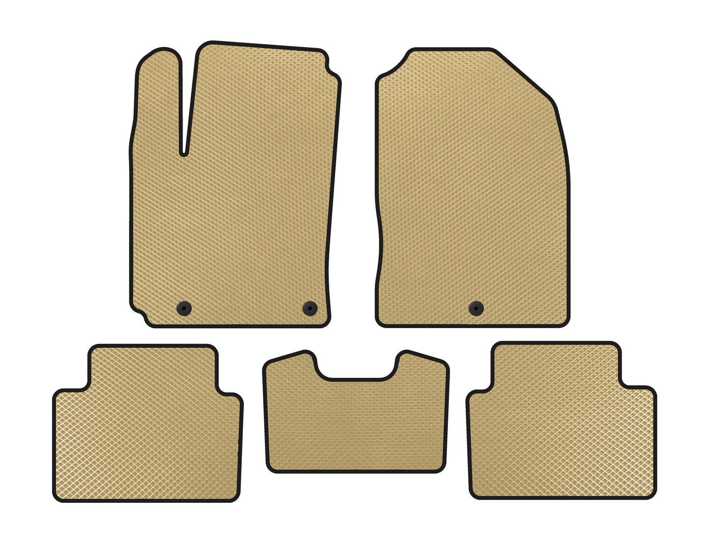 EVA floor mats (2017-2020, Petrol, Beige) for Hyundai Kona 2017-2023 - image 1
