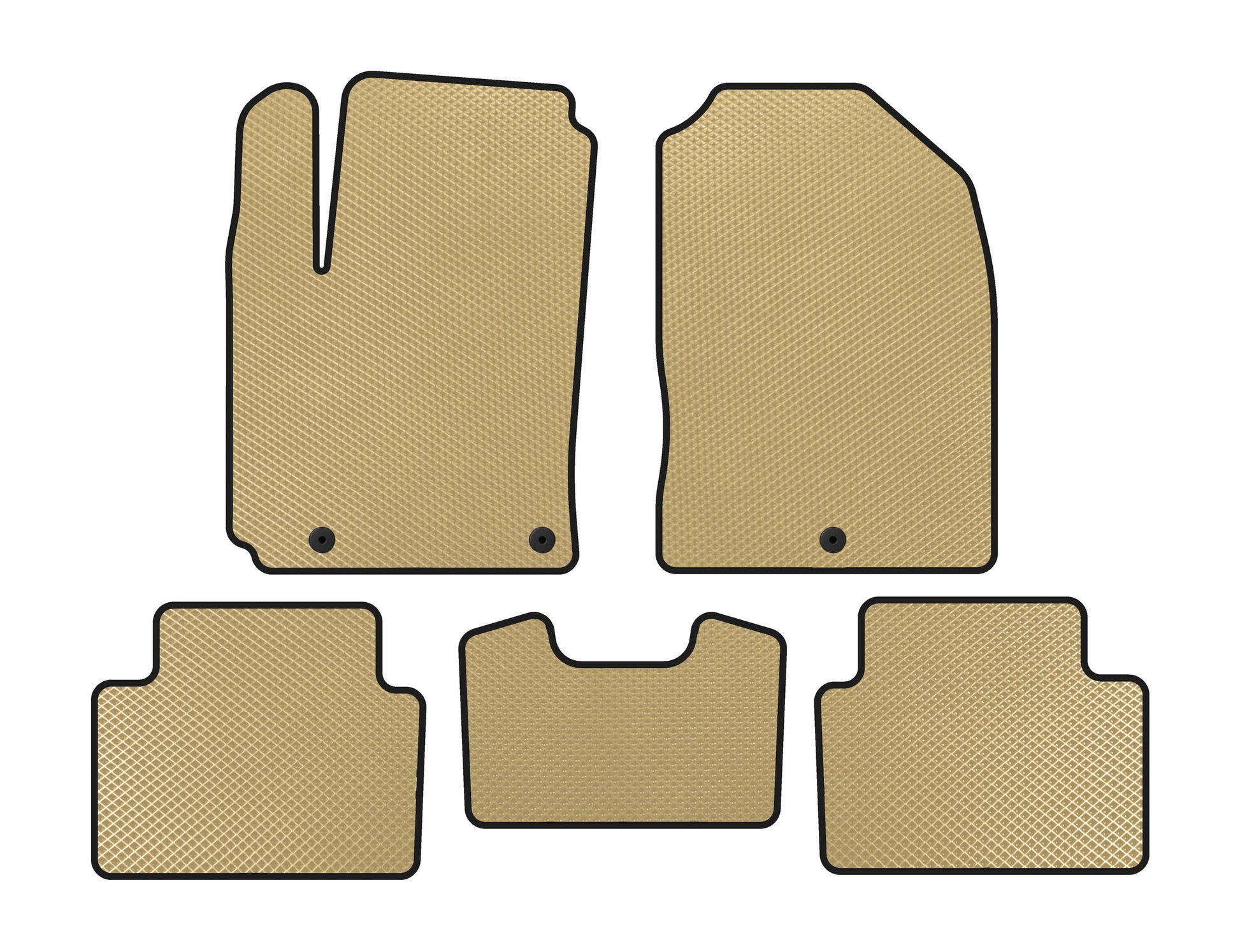 EVA floor mats (2017-2020, Petrol, Beige) for Hyundai Kona 2017-2023 - image 1