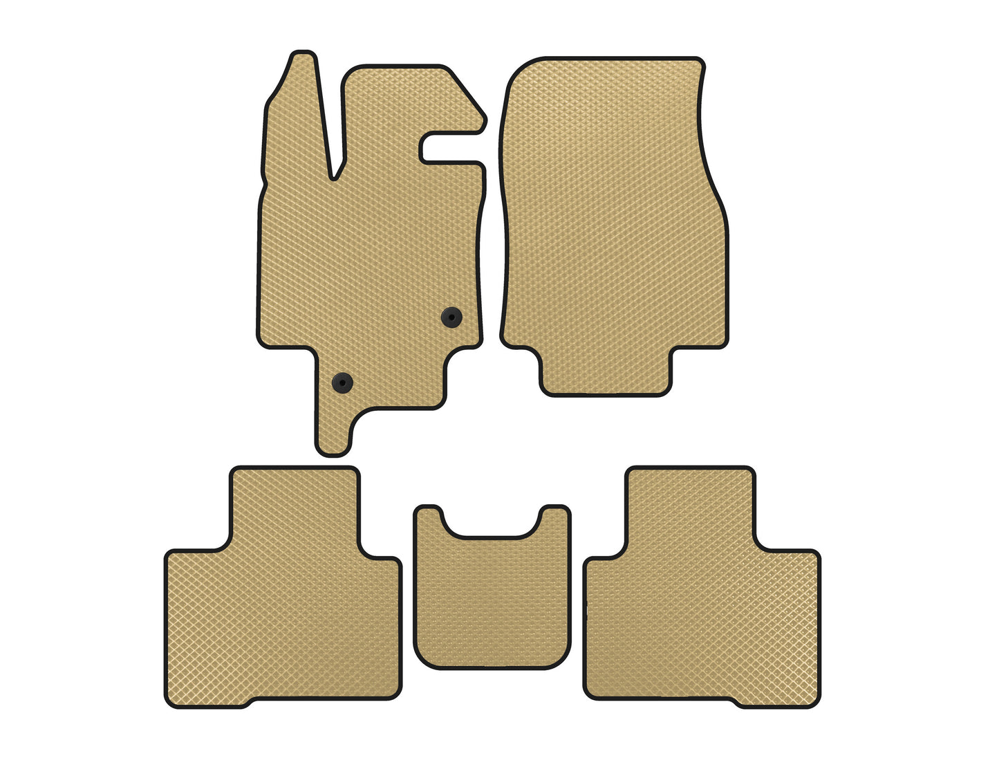 EVA Floor Mats (2 Rows, 7-Seater, Beige) for Toyota Highlander 2019- - image 1