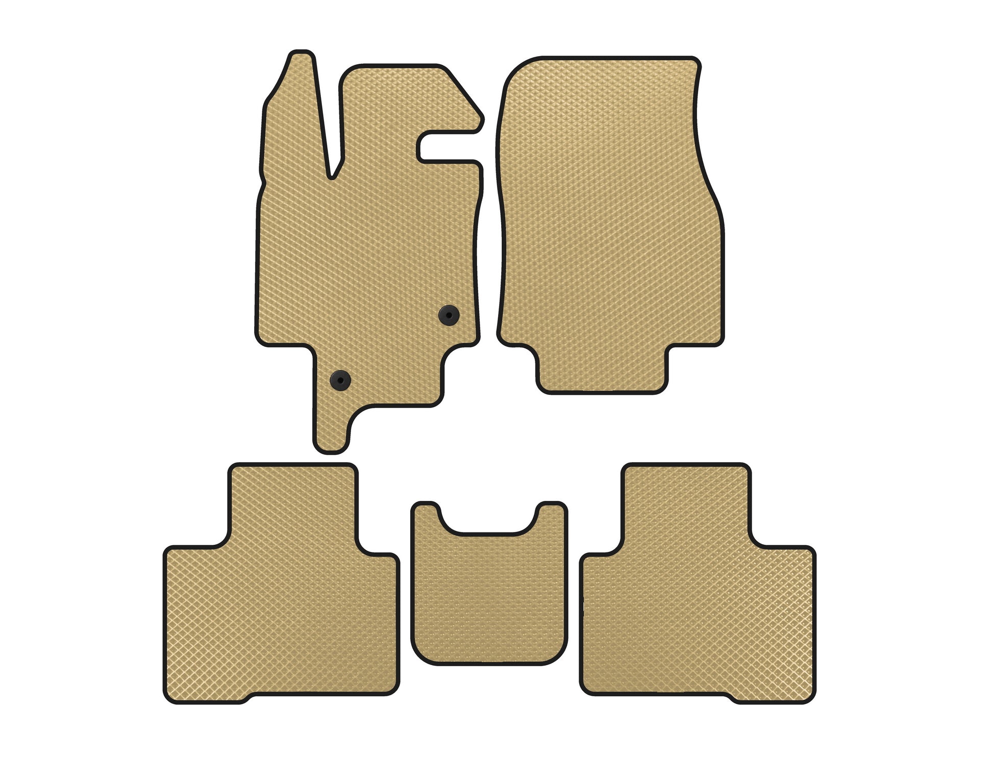 EVA Floor Mats (2 Rows, 7-Seater, Beige) for Toyota Highlander 2019- - image 1