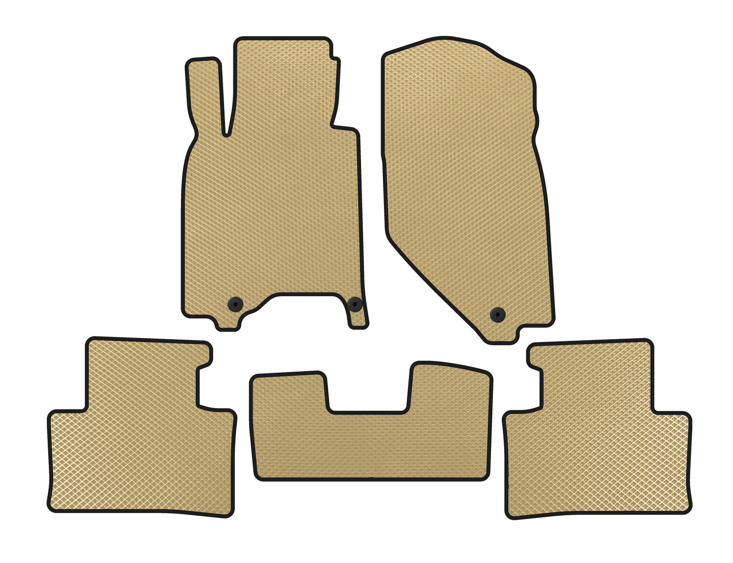 EVA Floor Mats (G37 X, SD, Beige) for Infiniti G25/G35/37 (V36/CV36) 2006-2015 - image 1
