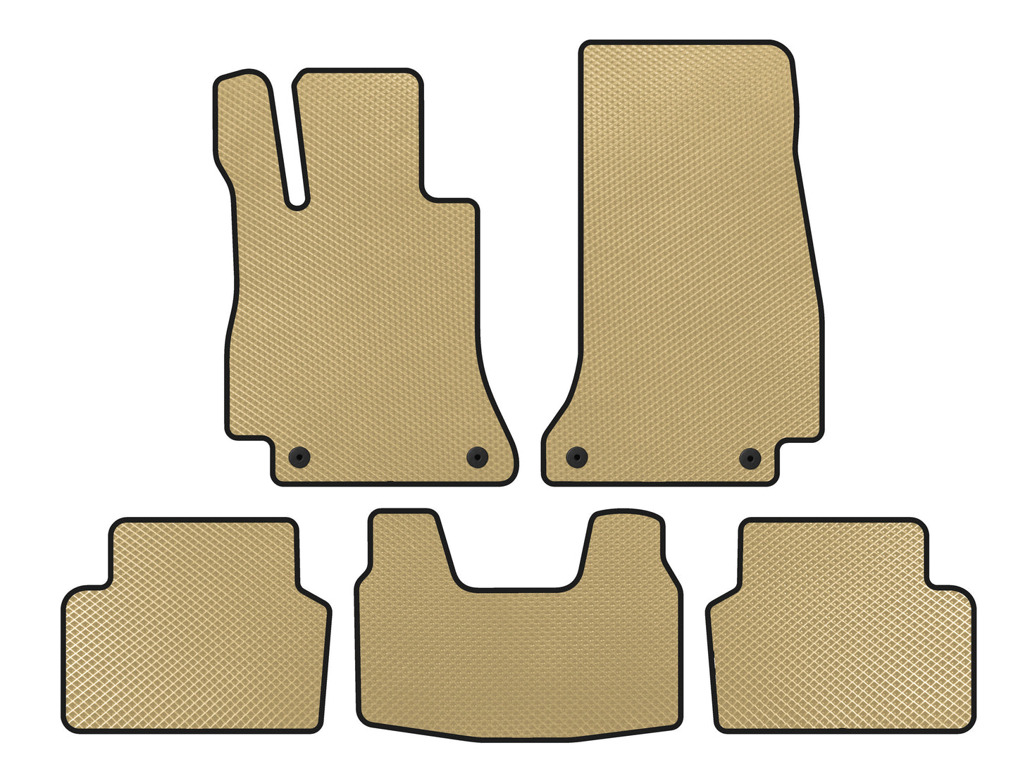 EVA Floor Mats (SD, Beige) for Mercedes E-сlass W213 2016-2023 - image 1